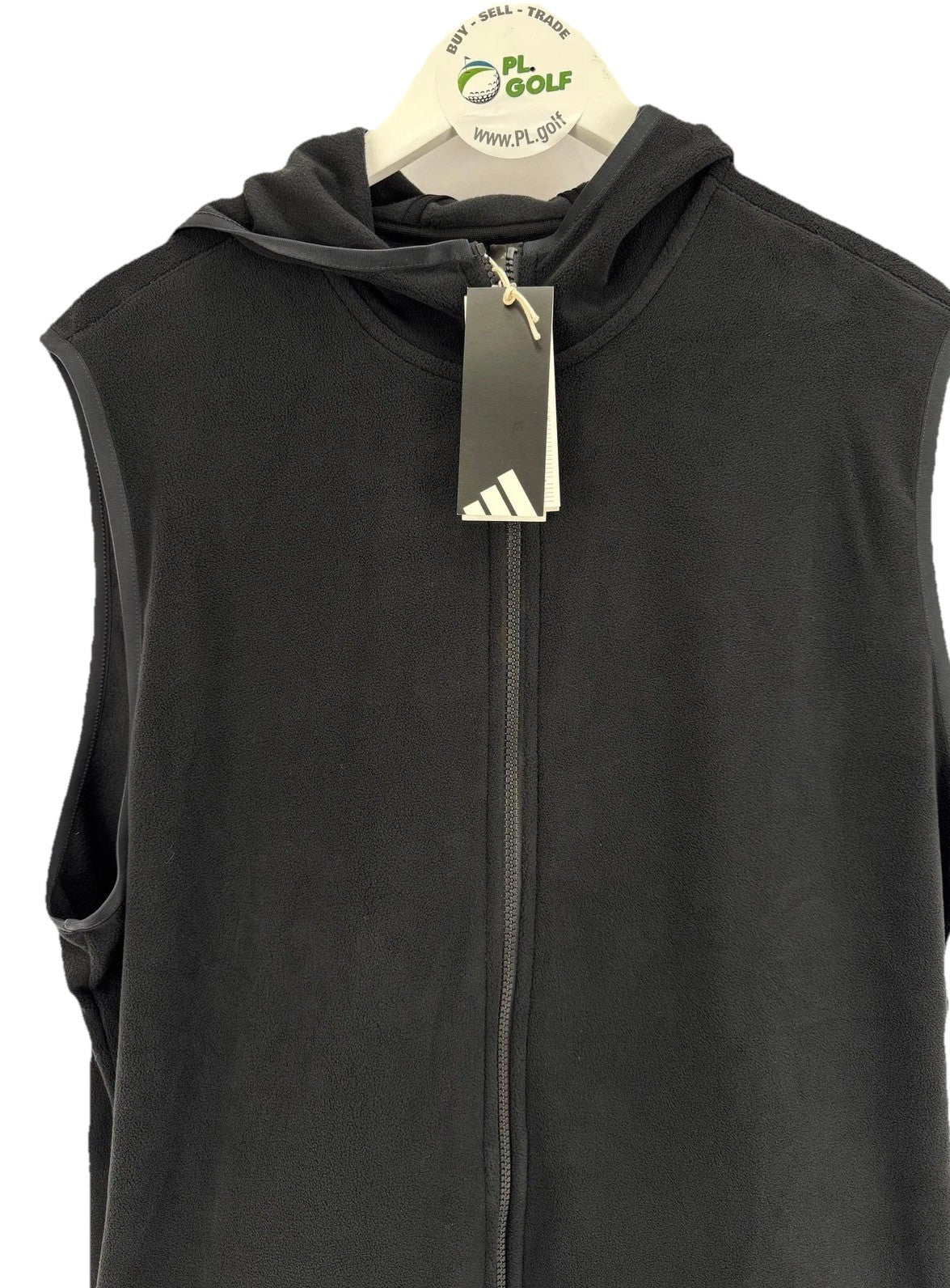 Adidas Ultimate365 Hoodie Vest Men's Size Small Black Fleece Sleeveless /327311
