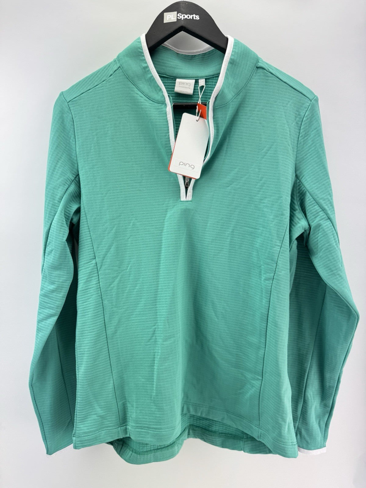 Ping Golf Ladies Abigale Pullover Lyla Size UK 12 /1/4 Zip /Aqua /New /285420