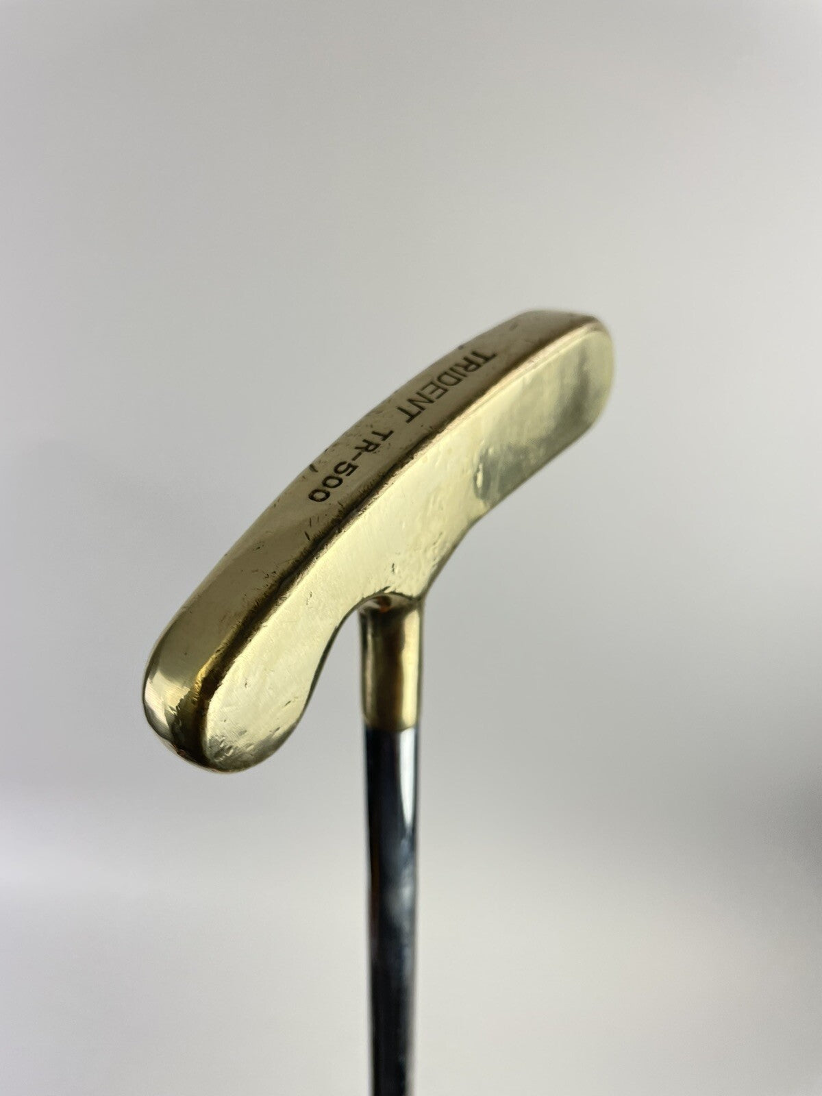 Brass Blade Golf Putter Trident TR-500 Two Way 34.5” Steel /New Grip /46654