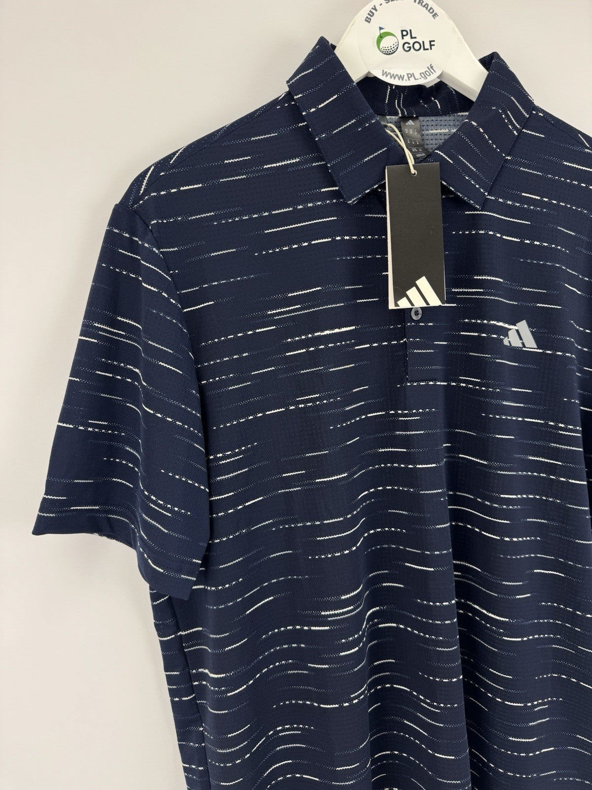 Adidas JL5288 Ultimate Textured Print Golf Polo Shirt Men's S Teal Black/3294512