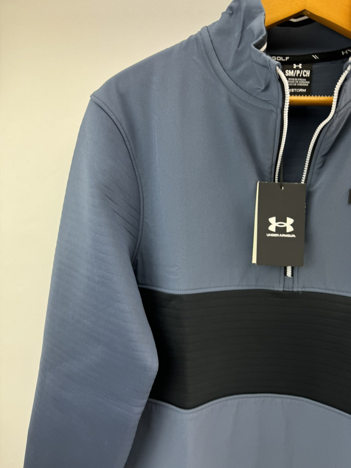Under Armour Storm Pullover Mens Daytona 1/2 Zip UK Small /Navy/Grey /New/207342