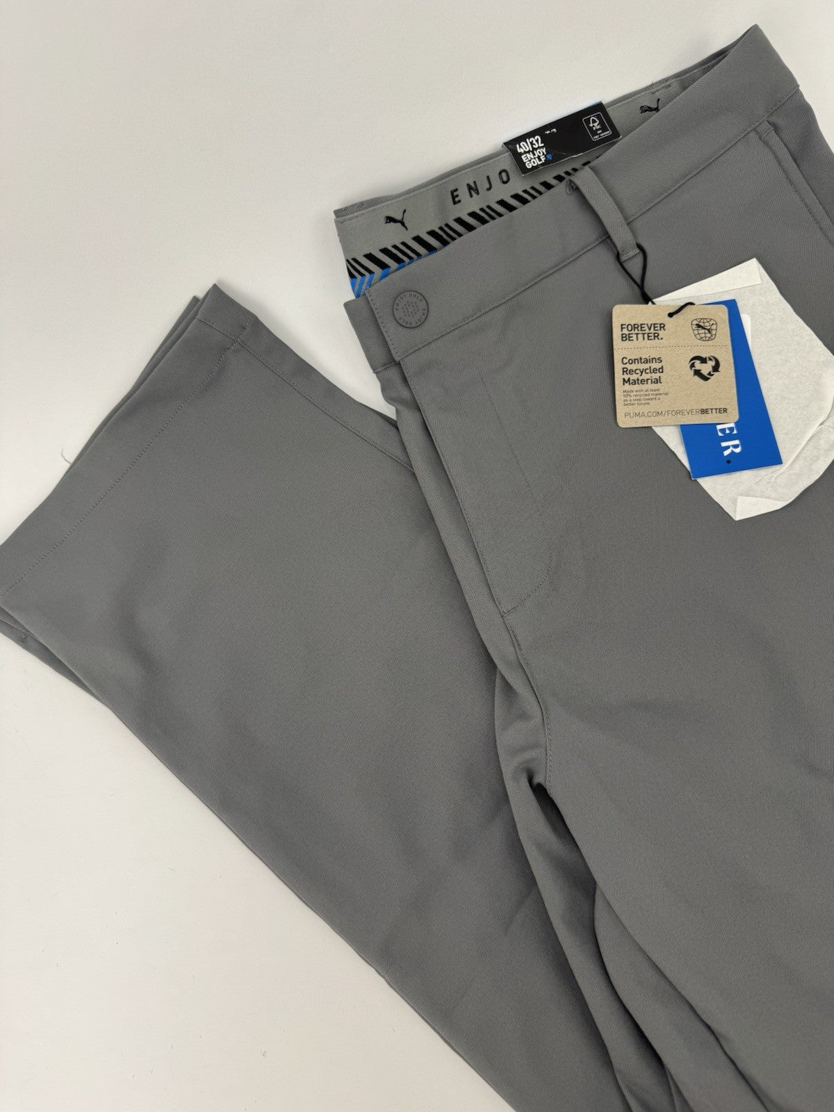 Puma Dealer Tailored Fit Golf Trousers Grey Mens Size 40/32 Slate Sky Golf/353913