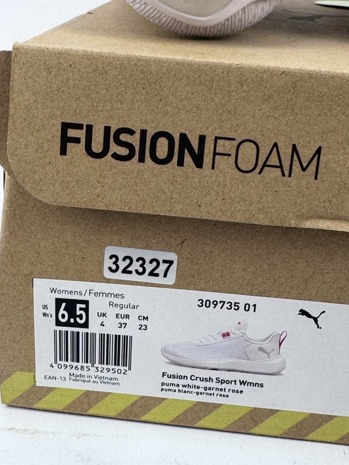 Puma Fusion Crush Sport Women's Trainers Size UK 4 White Rose Breathable/323278