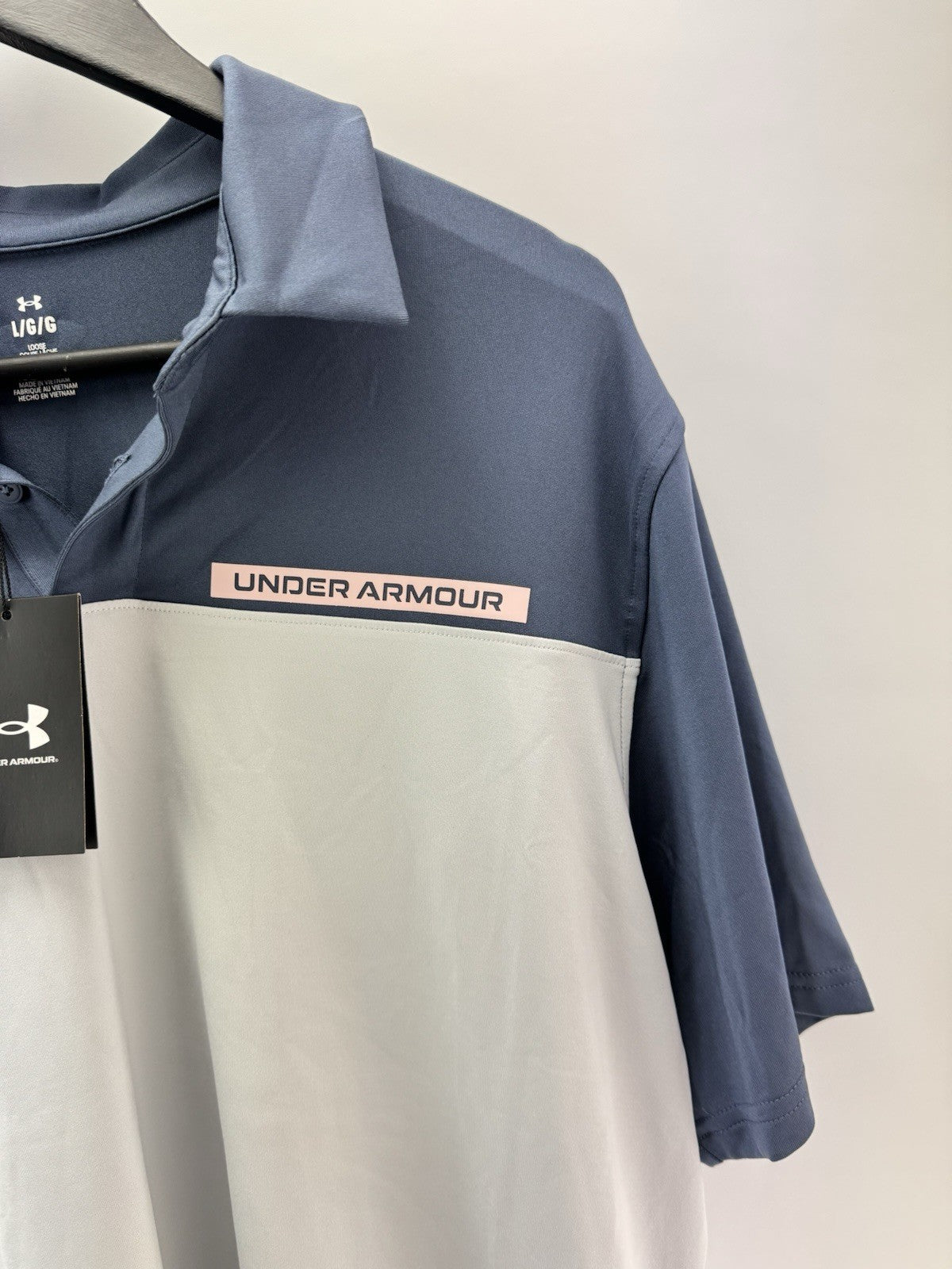 Under Armour Golf Polo T2G Colour Block Mens UK Large /New /285094