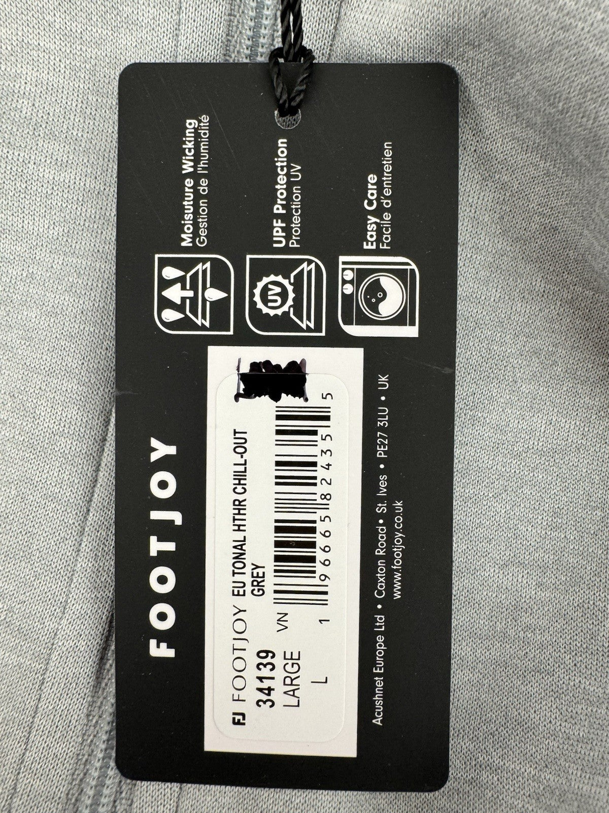 FootJoy Tonal Heather Chill-Out Pullover Mens Size Large Grey Long Sleeve/327237