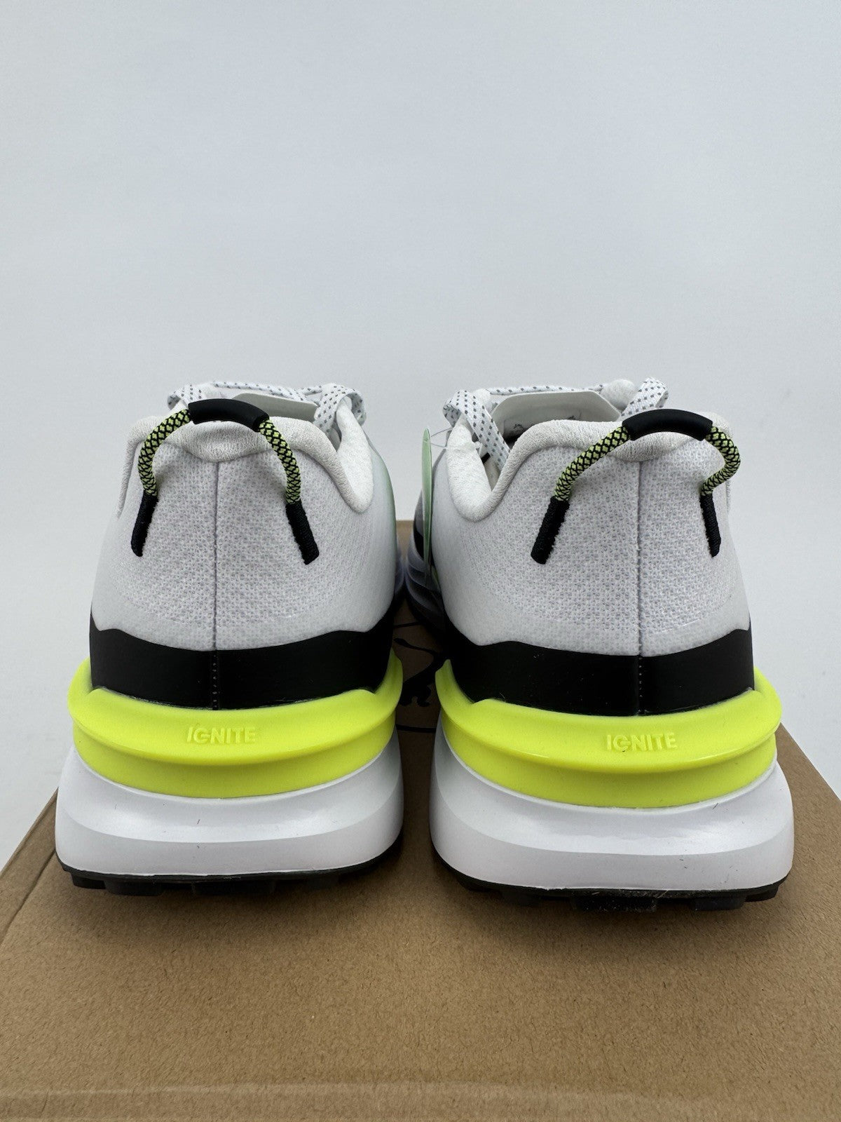 Puma IGNITE Elevate X Golf Shoes Mens Size UK 7.5 White Black Yellow/320804