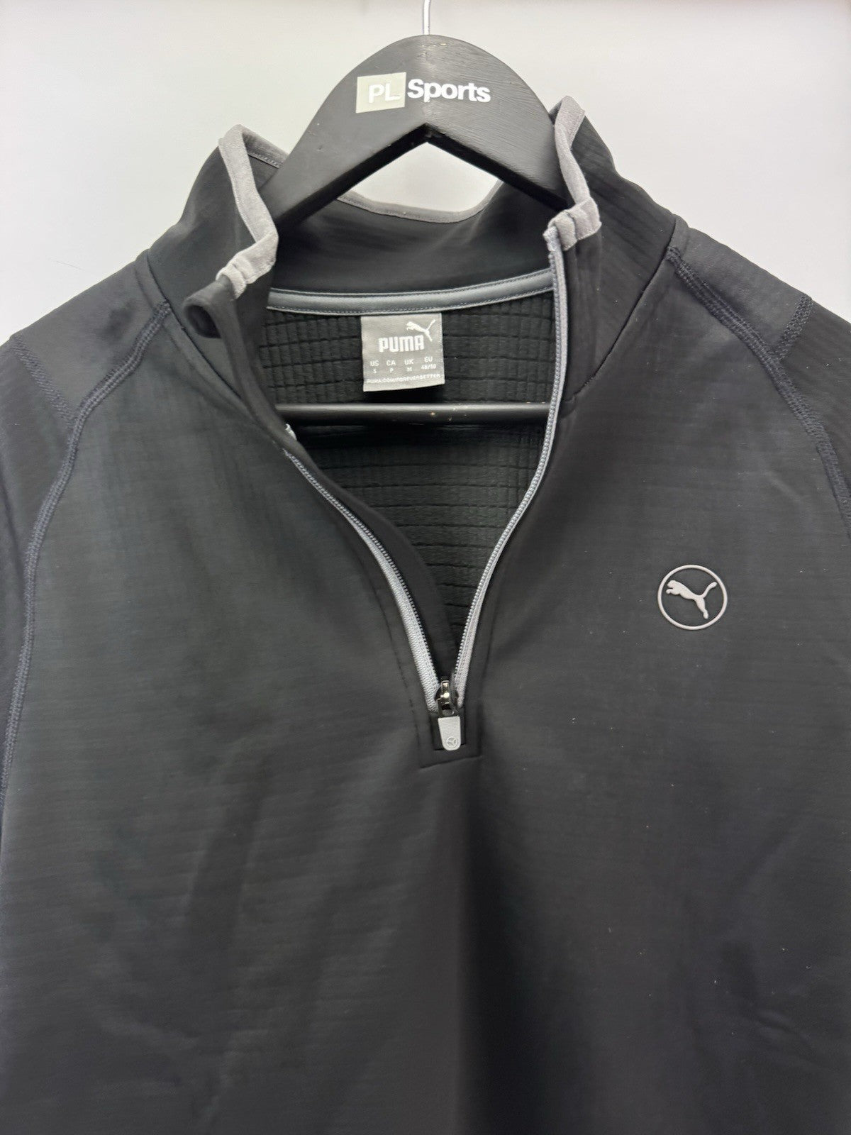 Puma Golf Mens Pullover Waffle Fleece 1/4 Zip UK Medium /Black /New /294953