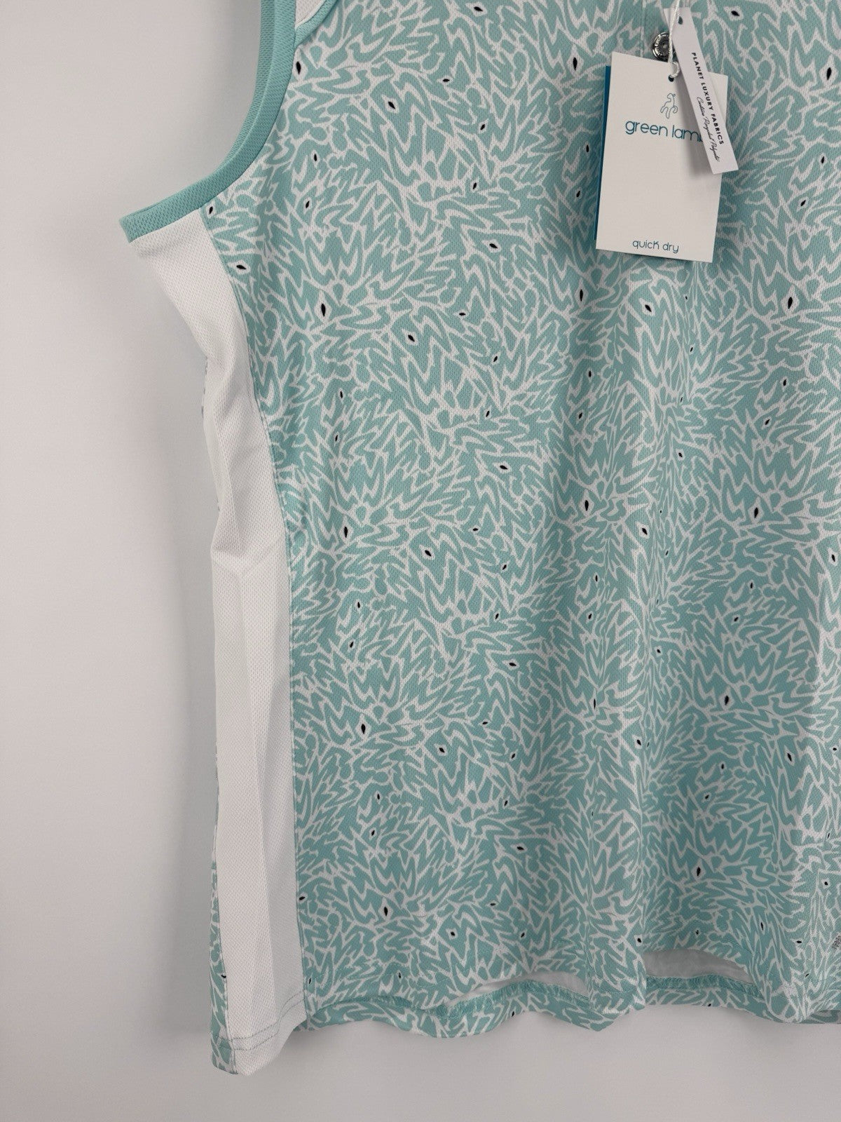 Green Lamb Women’s Sleeveless Golf Polo Patterned Size UK 14 /317952