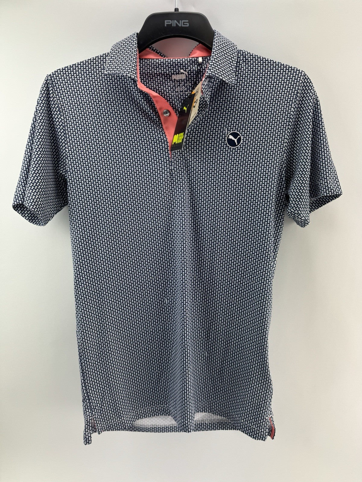Puma Golf Mens Polo Shirt Mattr Cups UK Men’s Small /Navy /New /214850