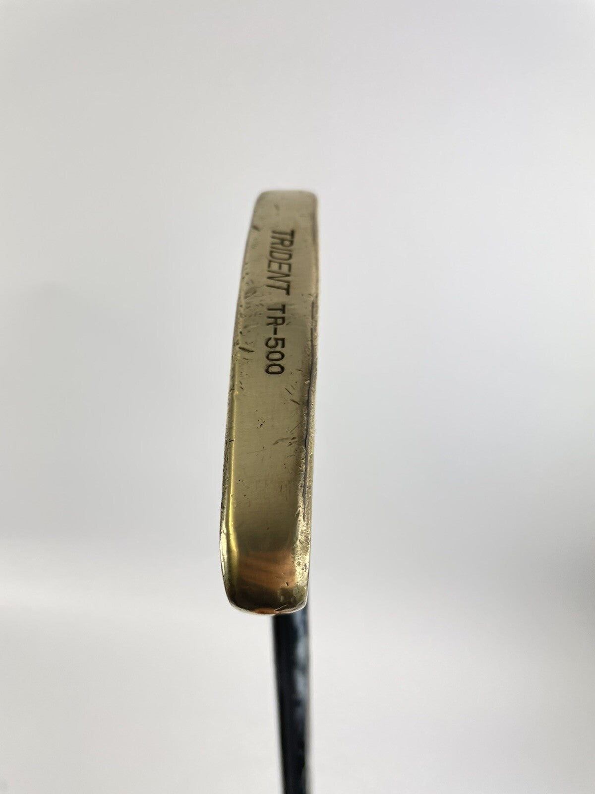 Brass Blade Golf Putter Trident TR-500 Two Way 34.5” Steel /New Grip /46653