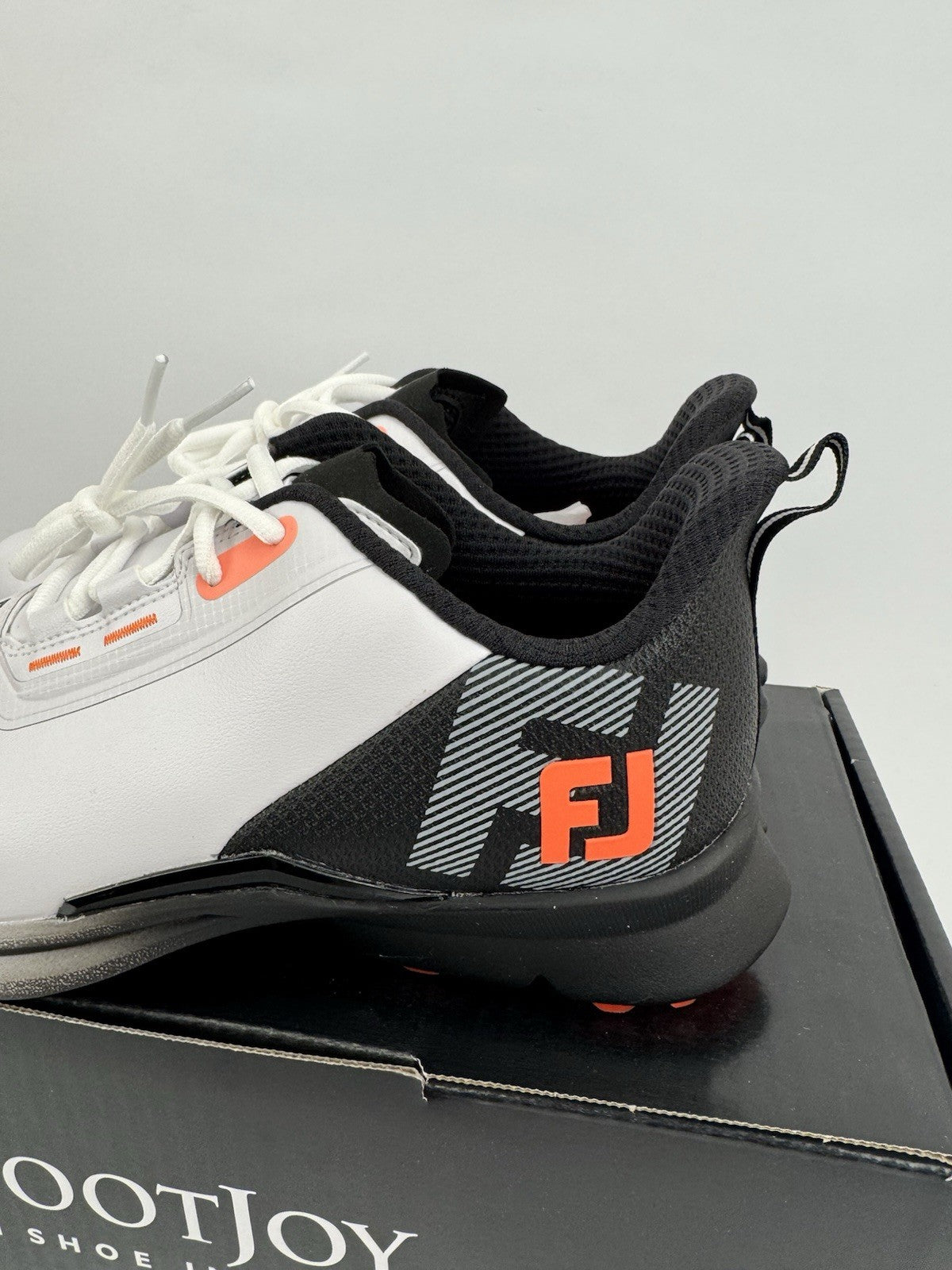 FootJoy Fuel Golf Shoes Men's UK Size 7 White Black Orange Lightweight/312913