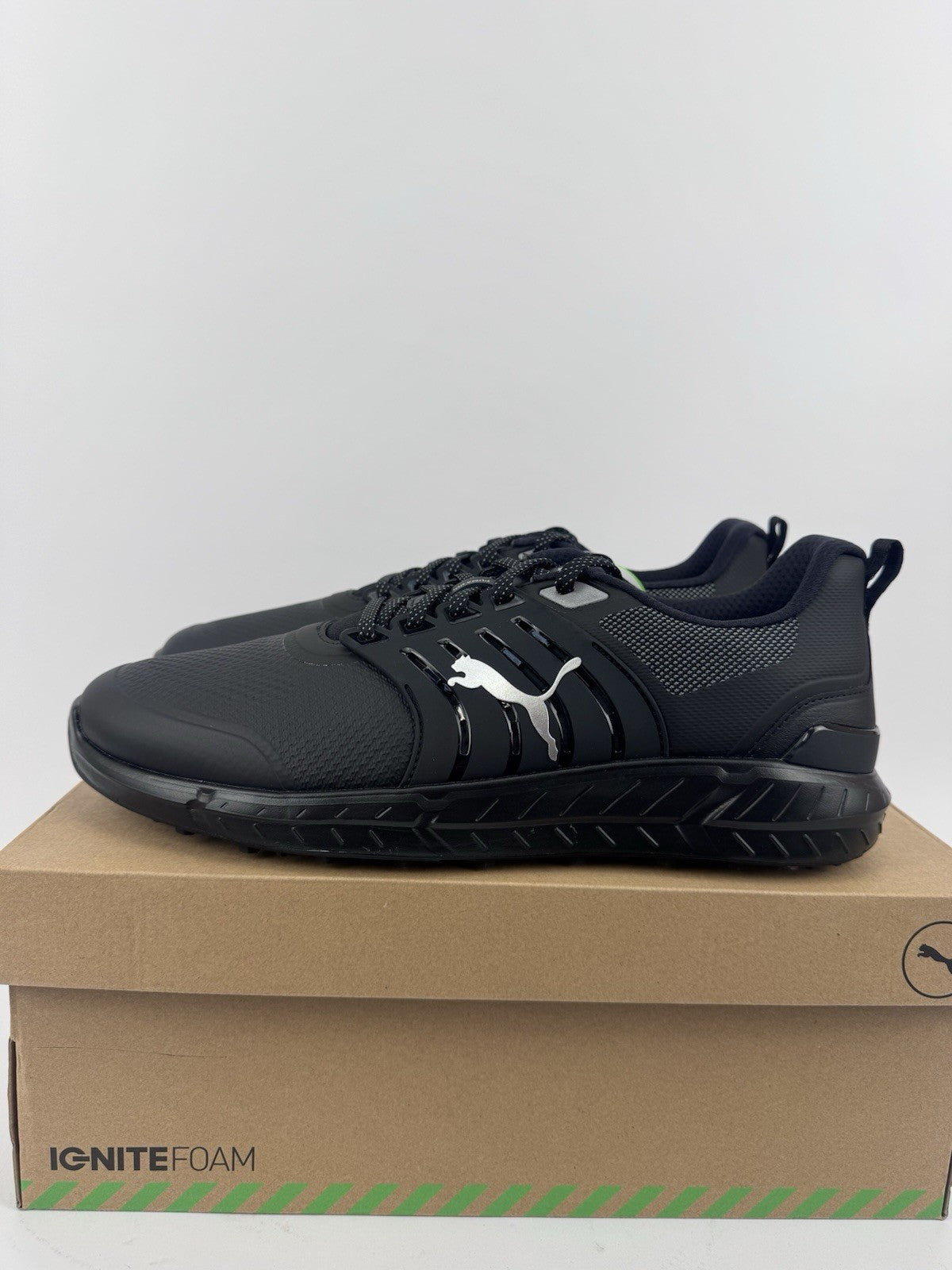 Puma Ignite Elevate 2 Tour Men's Golf Shoes Size UK 9 Black Waterproof/323070