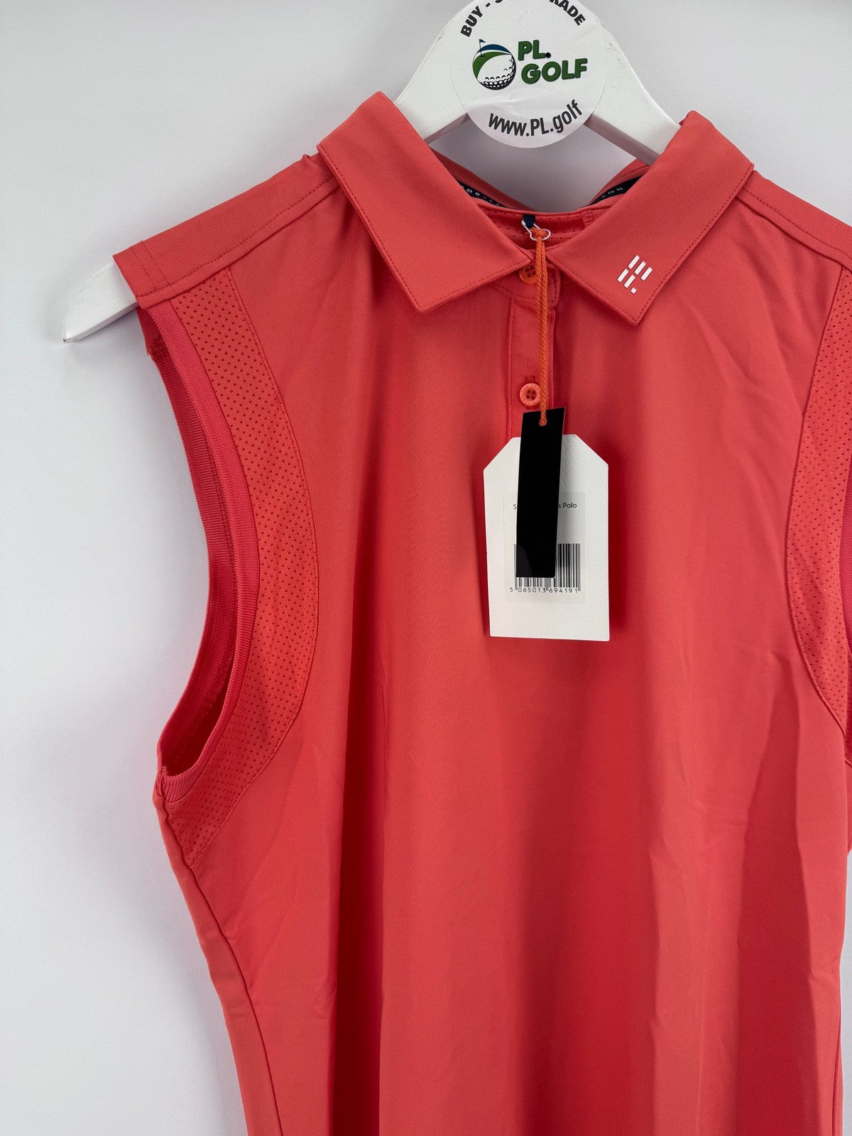 Forelson Stow Sleeveless Polo Women's XL Coral Golf Shirt Athletic Active/317963