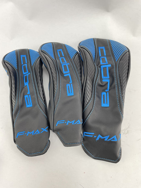 King Cobra Headcover Set (3) Driver + 2 Fairway /Black/Blue /New0