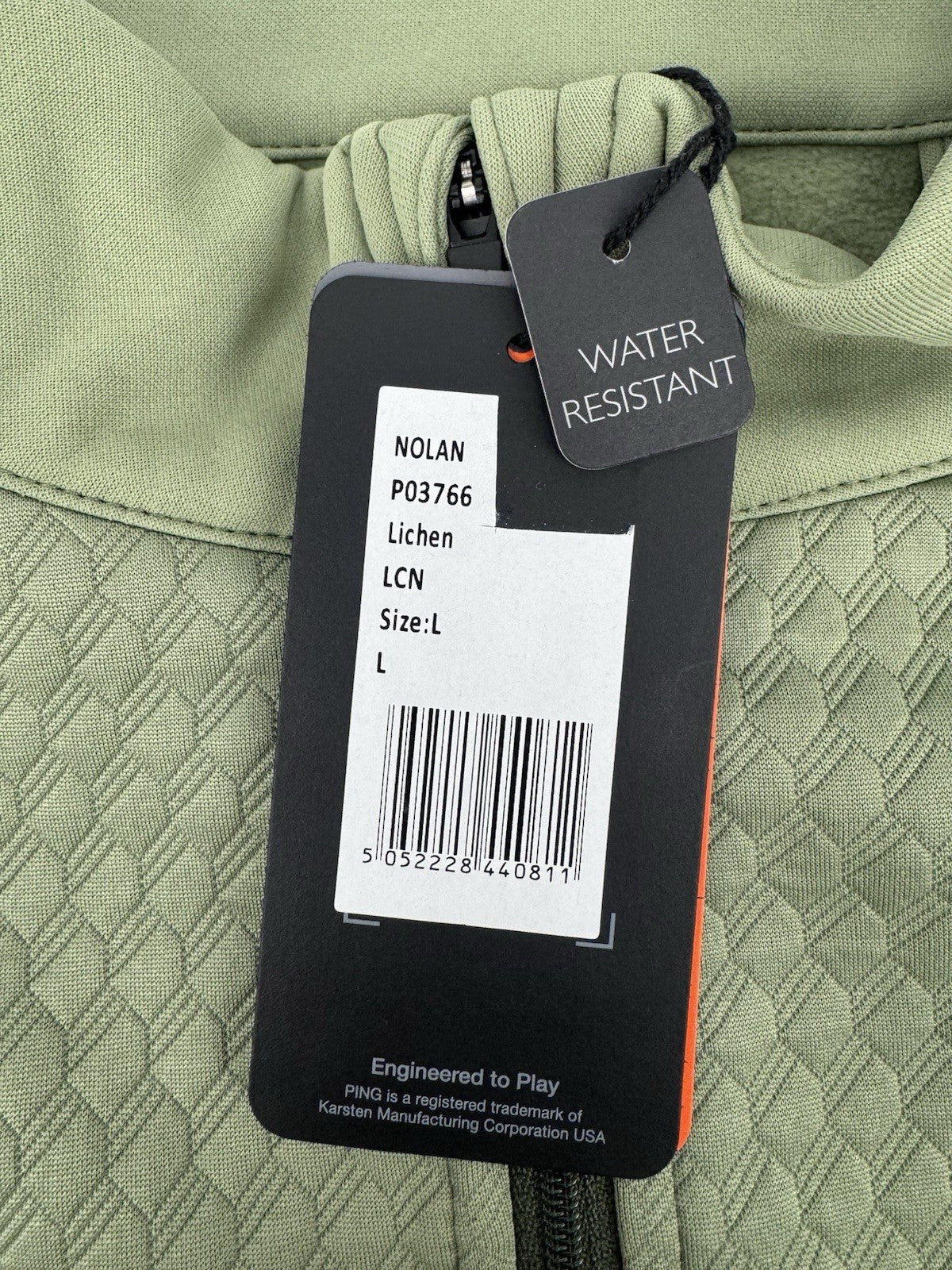 PING Nolan P03766 Quarter Zip Pullover Mens Large Water Resistant Green/3172215