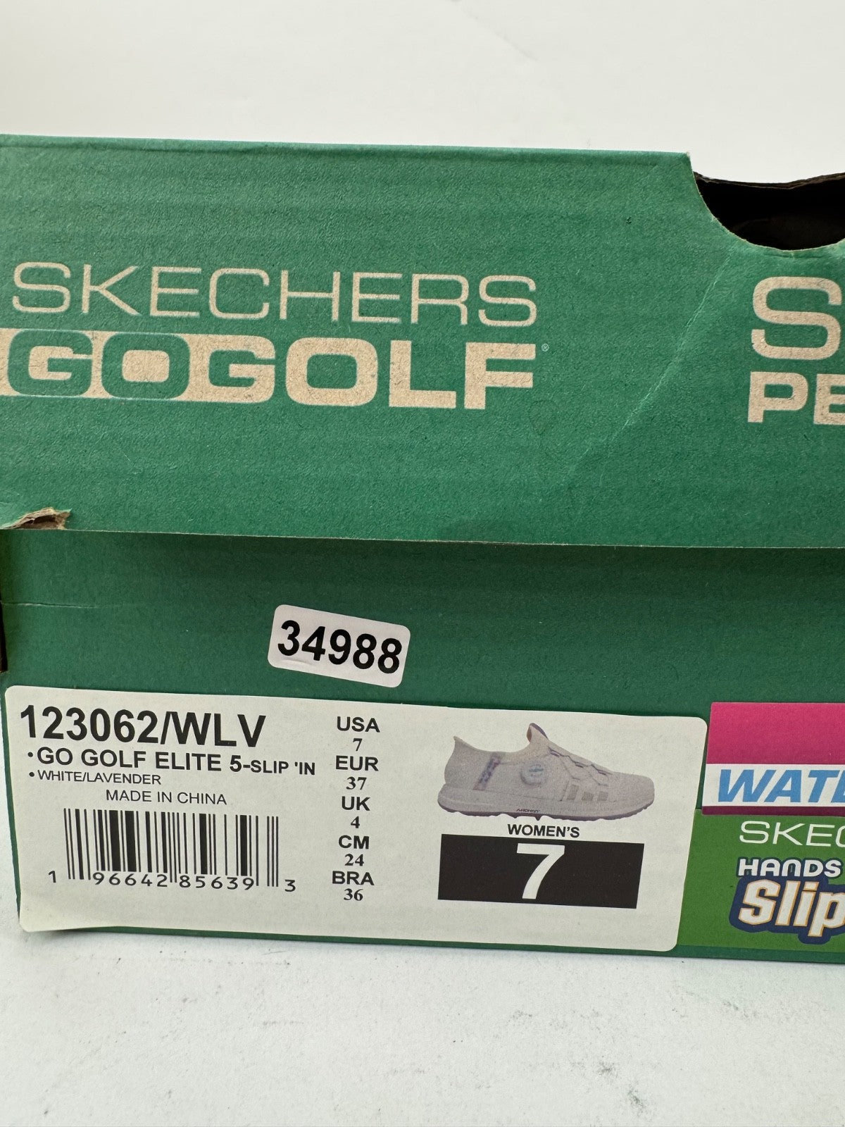 Skechers Go Golf Elite 5 Slip In Women's Size UK 4 White Lavender Arch Fit/349889