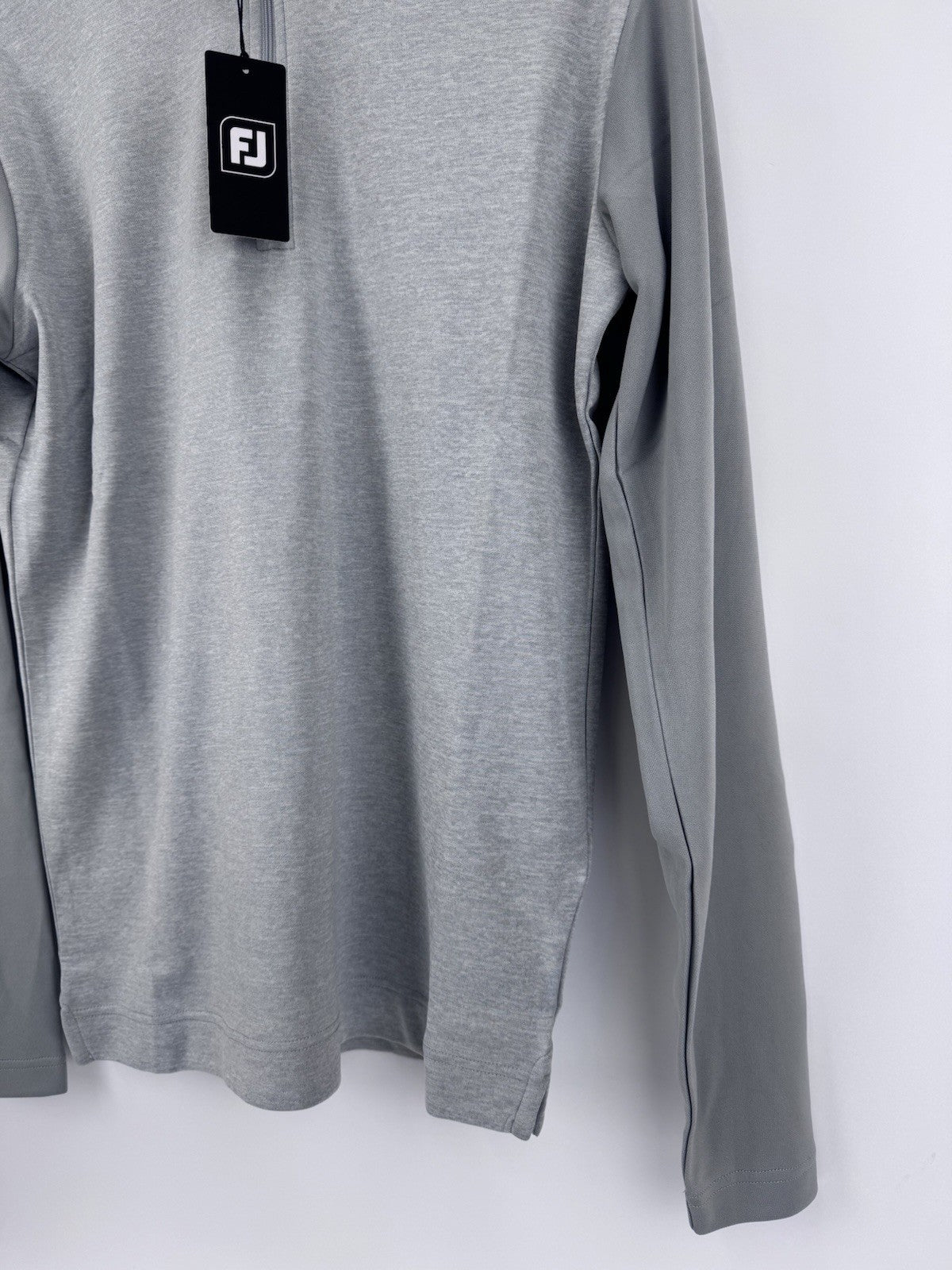 FootJoy Tonal Heather Chill-Out Pullover Mens Size Small Grey Long Sleeve/317134