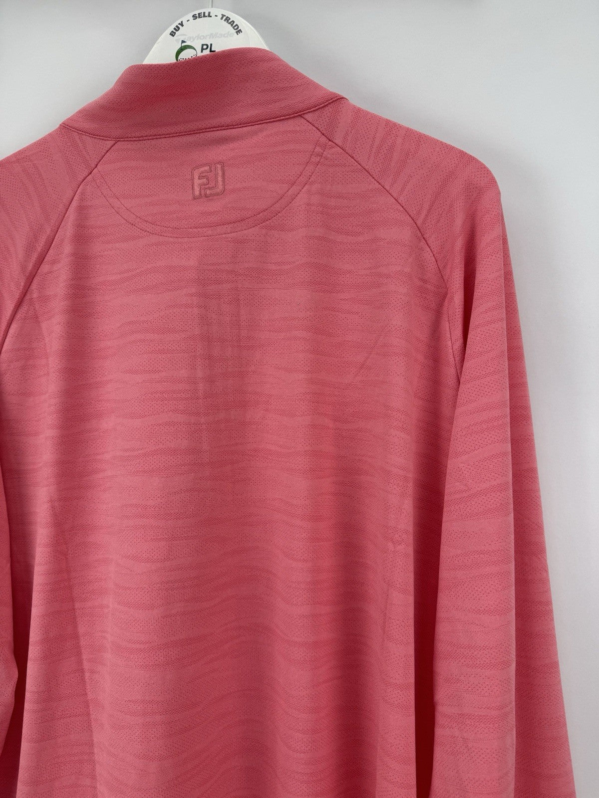 FootJoy Golf Wave Jacquard Chill-Out Zip Pullover Men's Size Medium Pink/334399