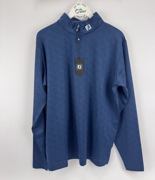 FootJoy Speckle Print Chill-Out Golf Pullover Men's Size Large/ Navy Blue/ 317110