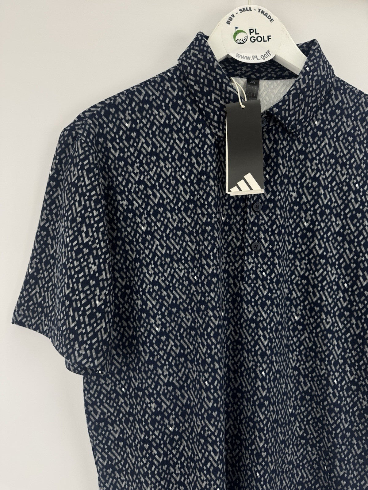 Adidas JL5273 Ultimate365 Micro Argyle Polo Shirt Mens Size XL Navy/329332