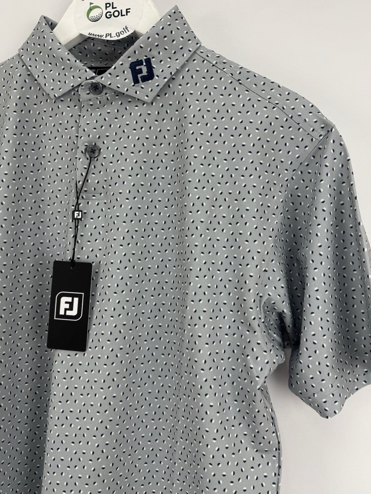 FootJoy Men’s Bounce Print Pique Polo Shirt Size 2XL Grey/330064