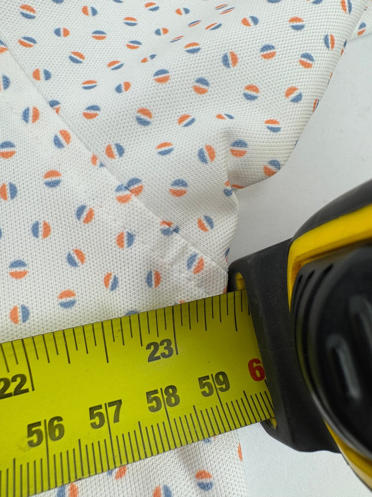 FootJoy Bounce Print Pique Mens Golf Polo Shirt Size XL White Orange Blue/3376512
