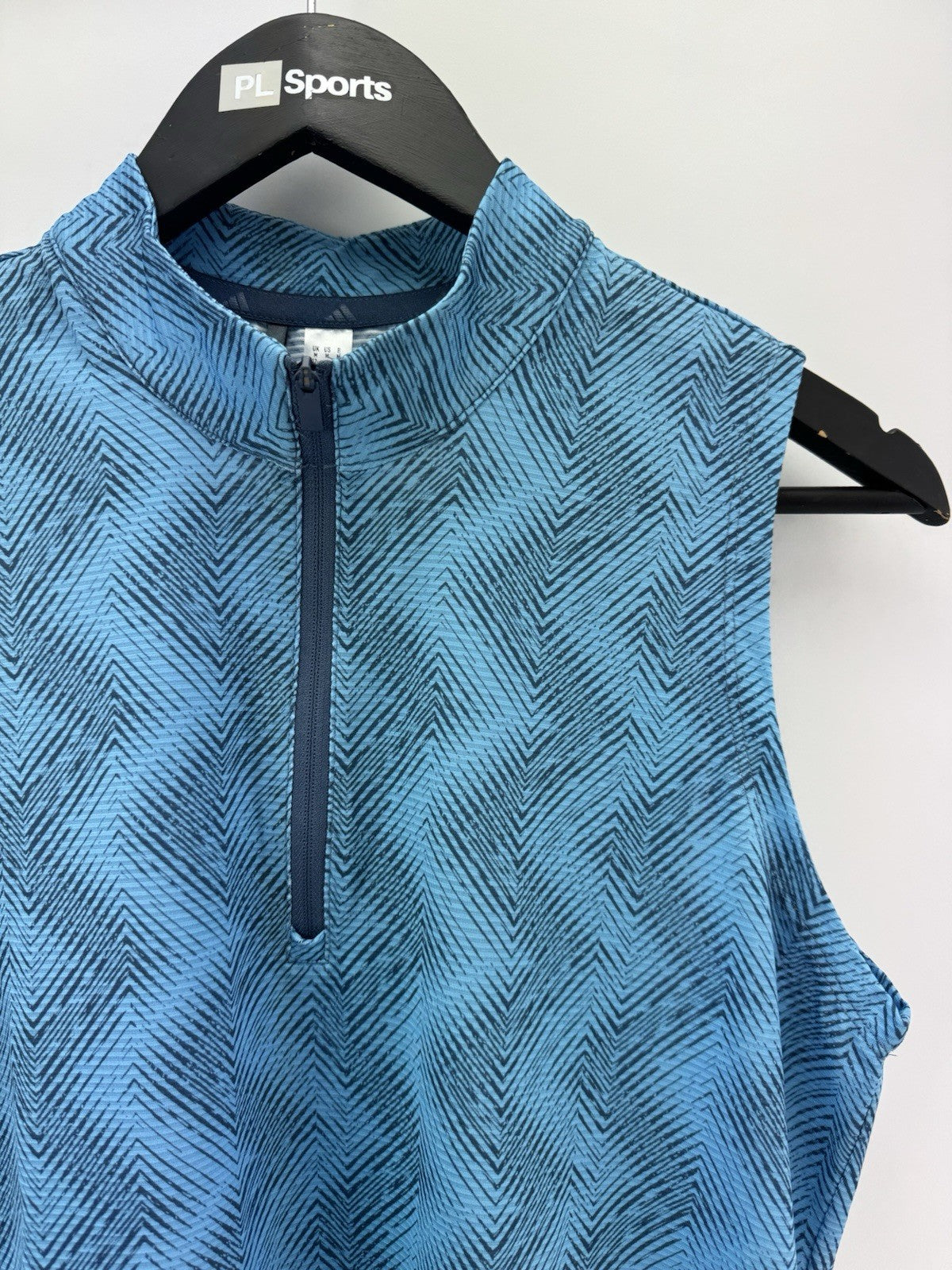 Ladies adidas Ultimate365 Ottoman Printed Sleeveless Polo Size UK Medium /309753