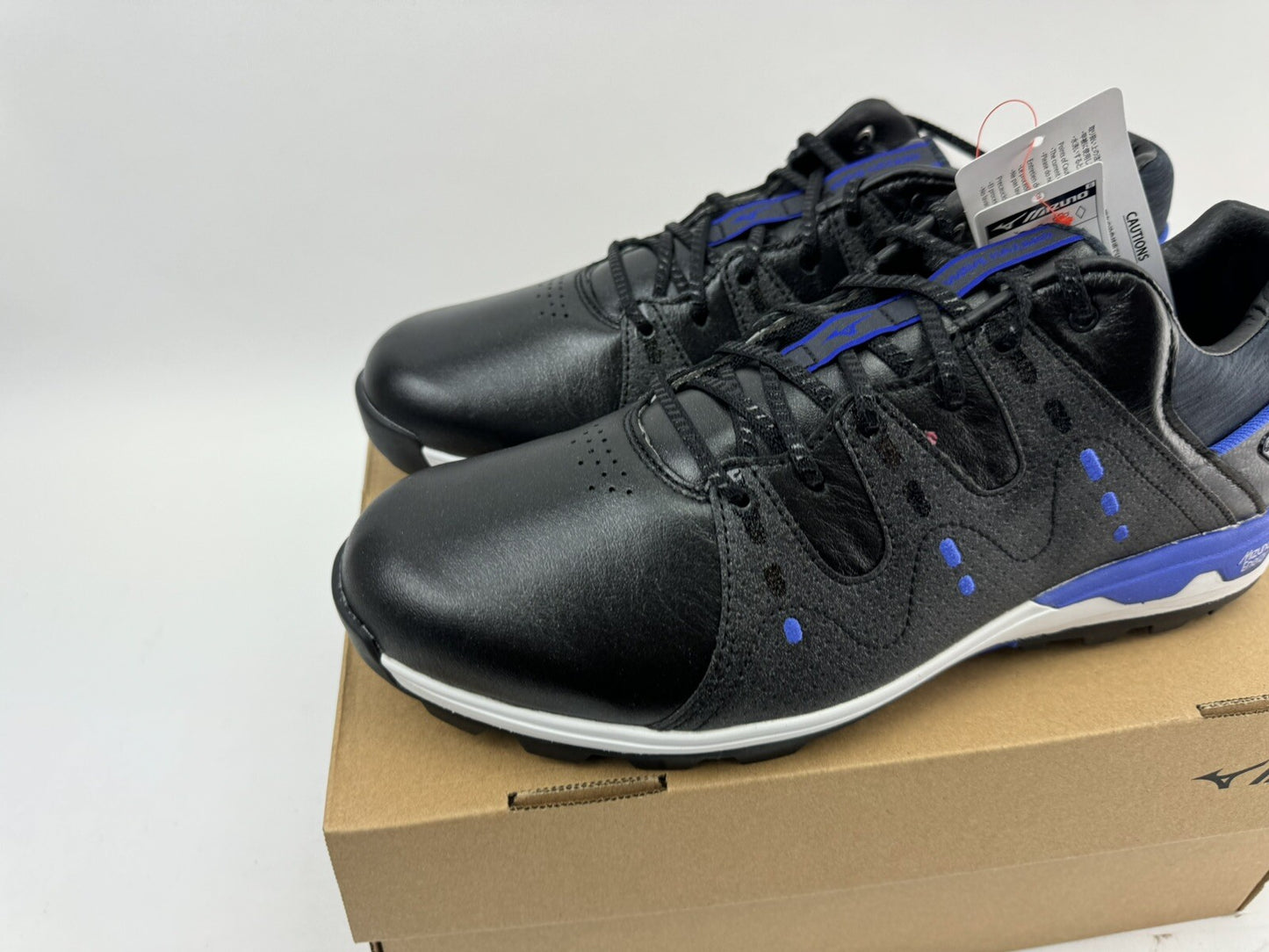 Mizuno Wave Hazard Golf Shoes Mens UK 9 Black/Blue /Spikeless /New /196074