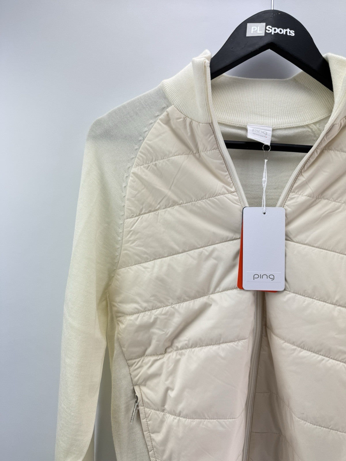Ping Golf Ladies Jacket Fran Hybrid Full Zip UK 8 /Cream /New /279792