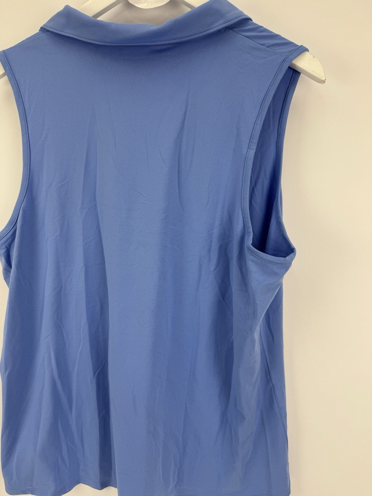 Women’s Puma Cloudspun Piped Sleeveless Golf Polo Size Large Blue Skies/ 318097