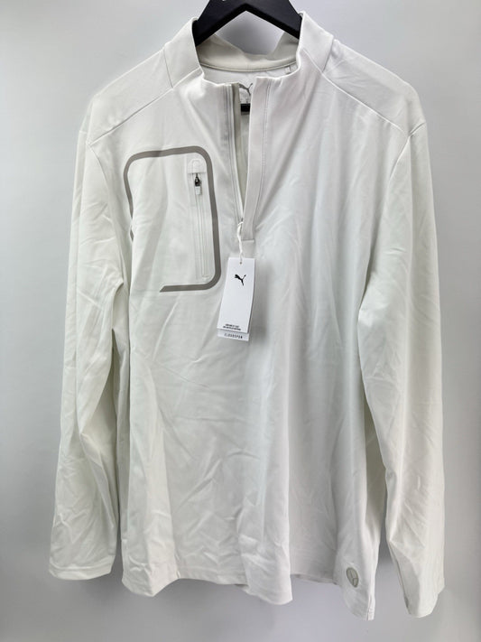 Puma Golf Mens 1/4 Zip Pullover Cloudspun Tech UK XL /White /New /294900