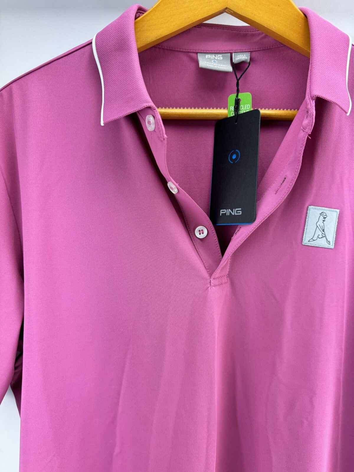 Ping Golf Mens Polo Shirt MR.Ping Polo II UK Medium /Beet Red /197732