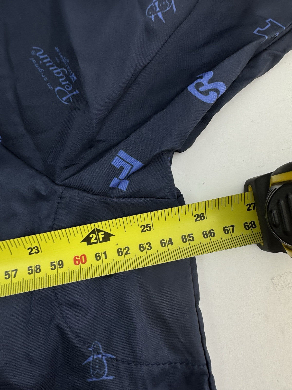Penguin Original Golf Wind Jacket Logo Print Hood Lightweight UK XL /New /252199