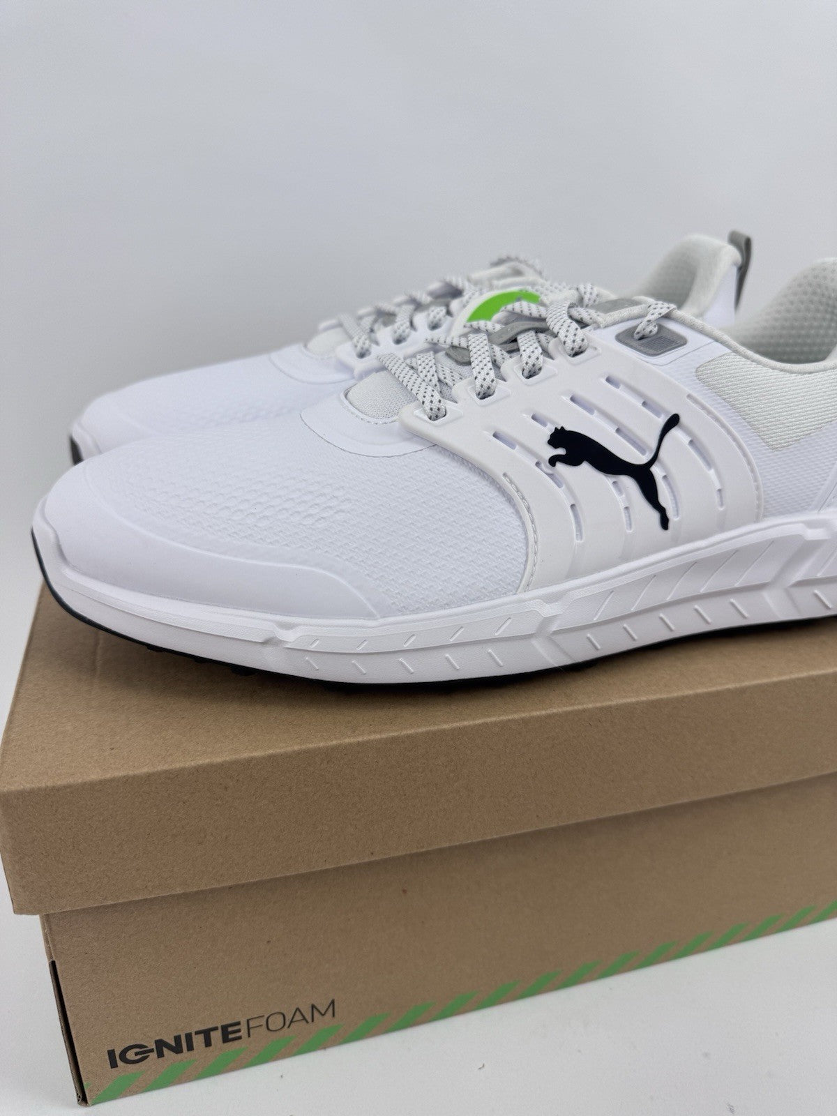 Puma Ignite Elevate 2 Tour Men's Golf Shoes Size UK 10 White Waterproof/319141
