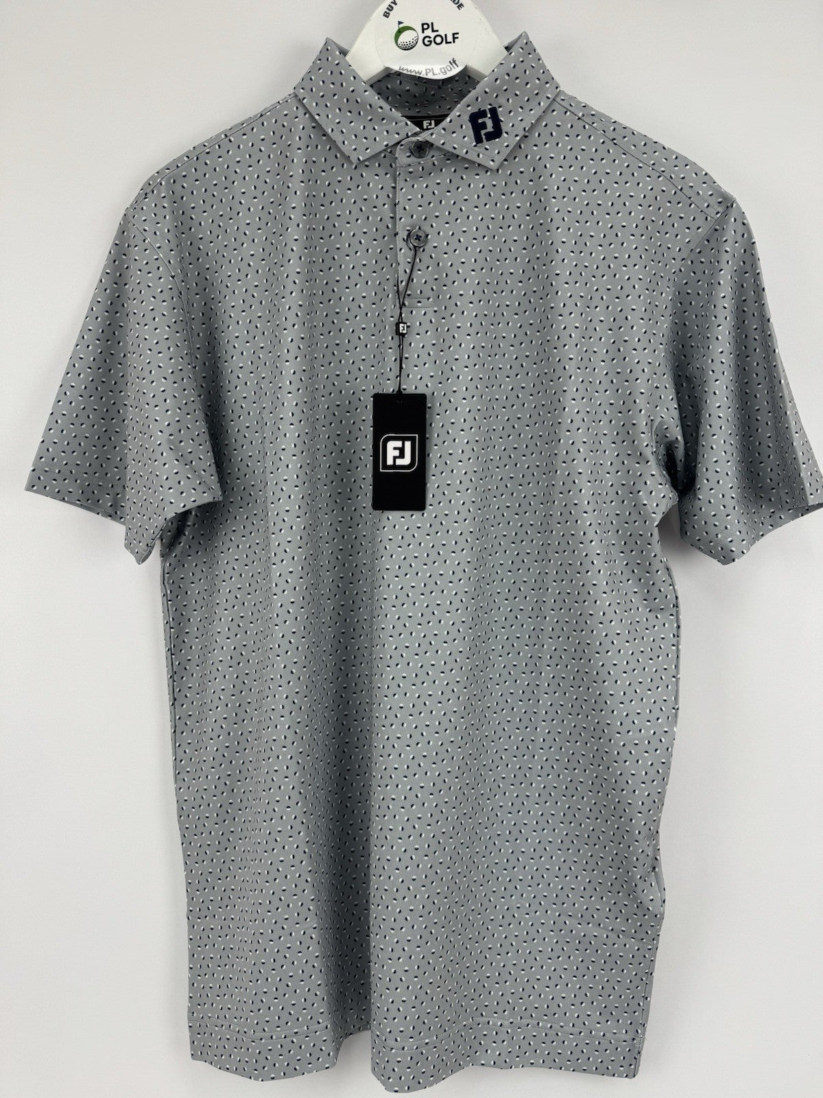 FootJoy Men’s Bounce Print Pique Polo Shirt Size 2XL Grey/330063