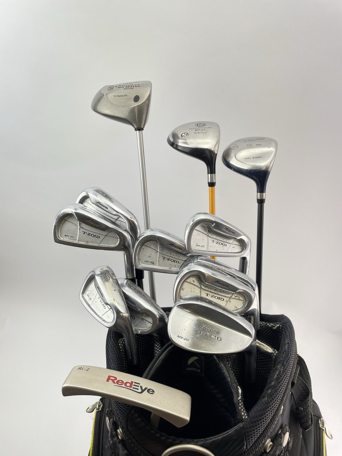 Mizuno Golf Package Set 13 Clubs Regular Flex /Right /New Grips /Cart Bag /281970