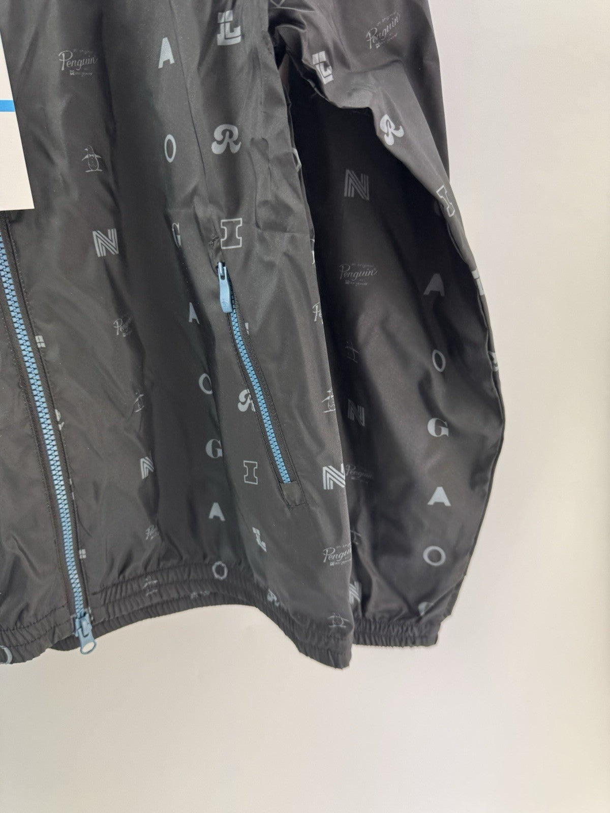 Penguin Original Golf Wind Jacket Logo Print Hood Lightweight UK M /New /286505