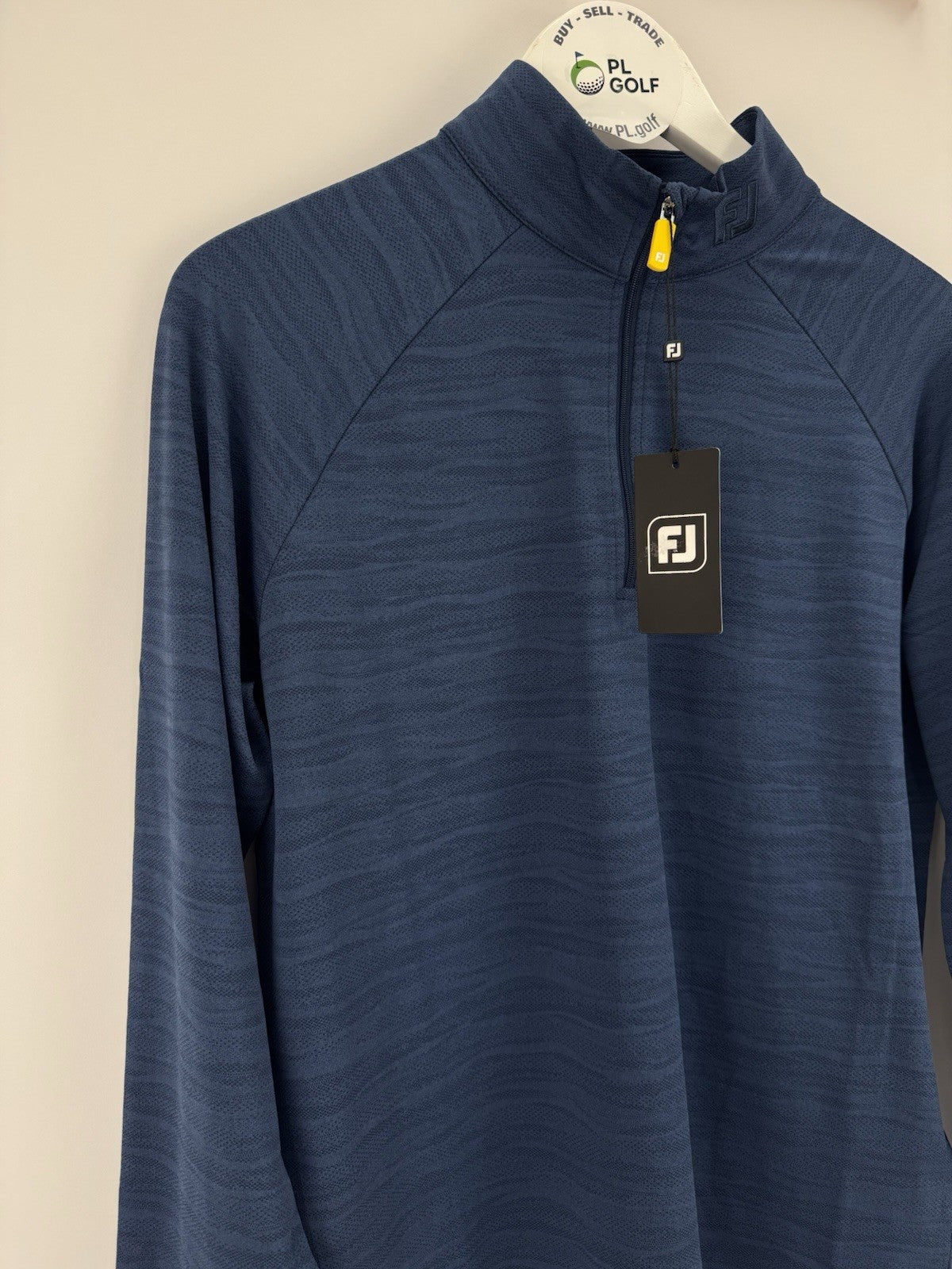 FootJoy Golf Wave Jacquard Chill-Out Zip Pullover Men's Size Small Navy/336272