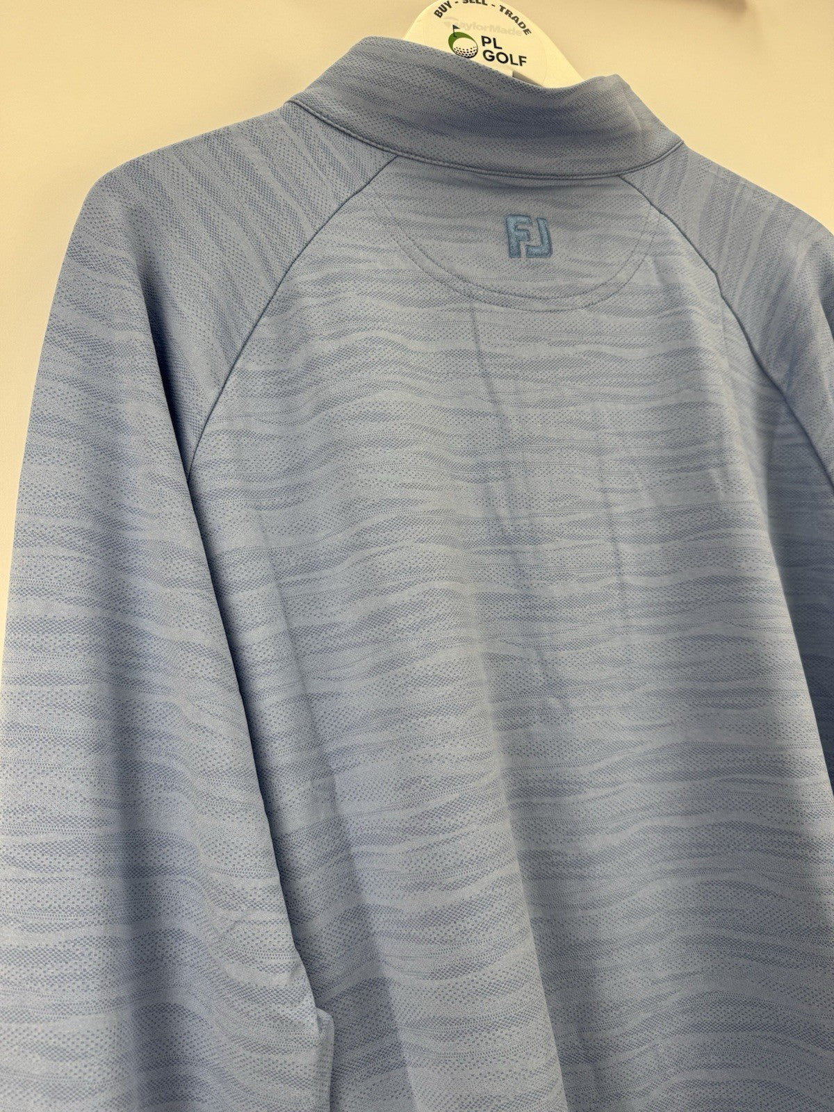 FootJoy Golf Wave Jacquard Chill-Out Zip Pullover Men's Size XL Blue Jay/330418