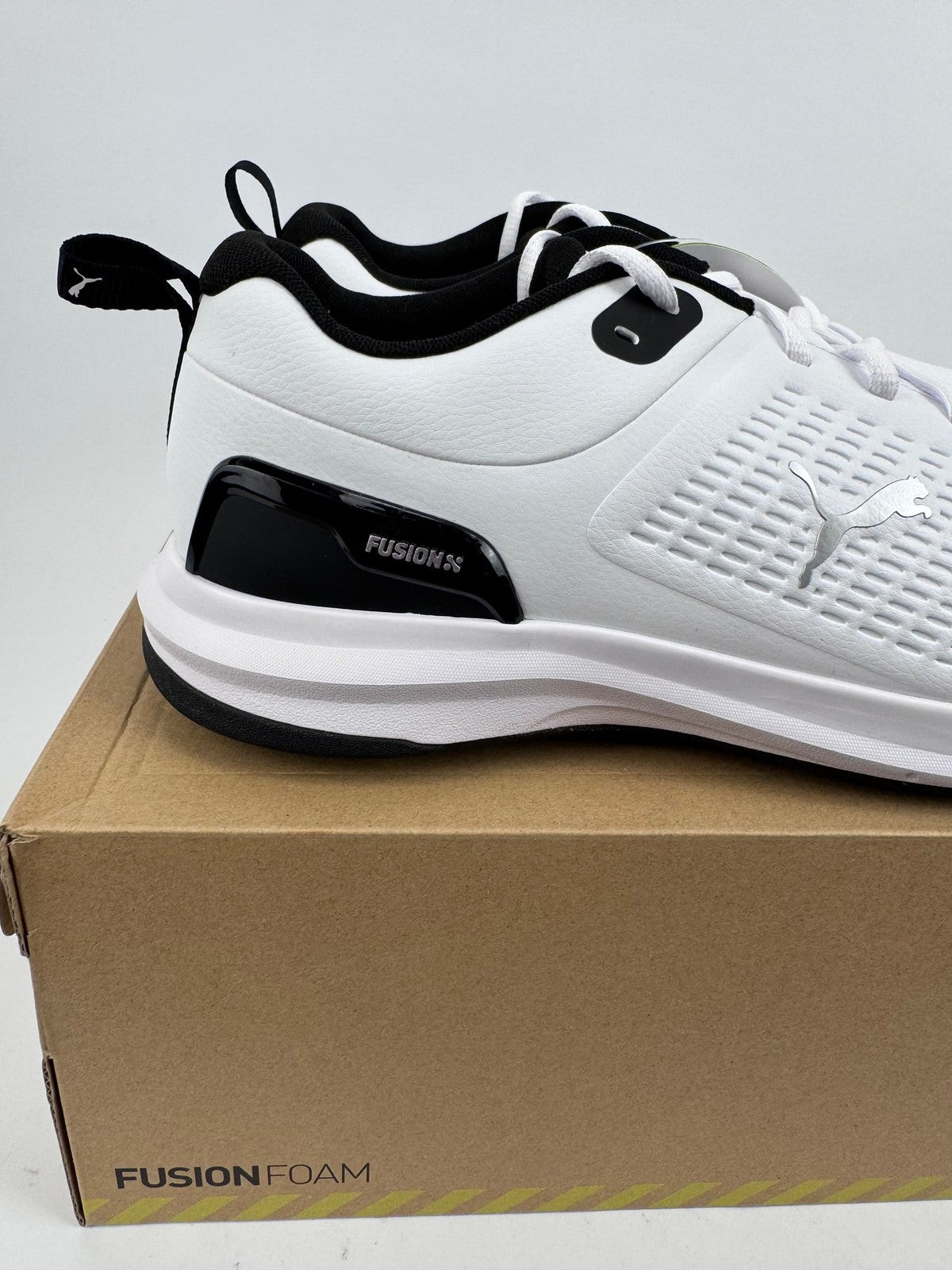 Puma Fusion Foam Fusion Plus Golf Shoes Mens 10.5 White Black Regular Fit/318645