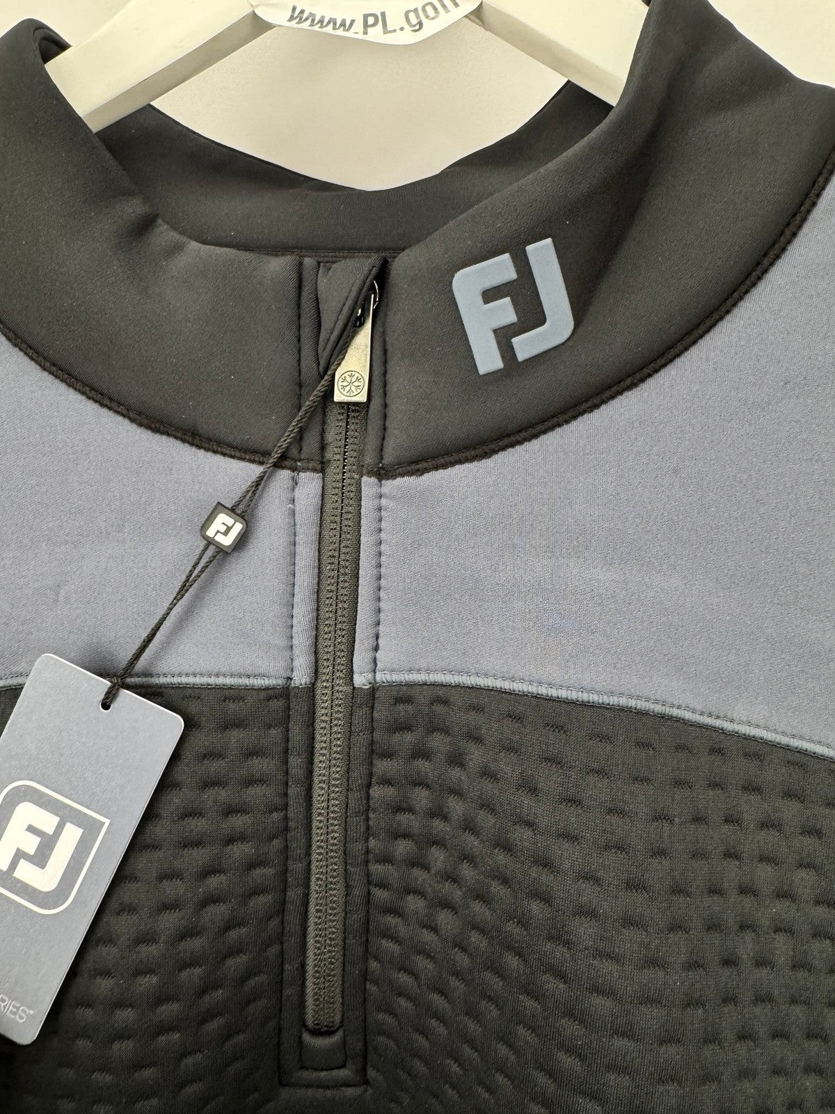 FootJoy ThermoSeries Jacquard Midlayer Men’s Size XXL Black/Charcoal/336175
