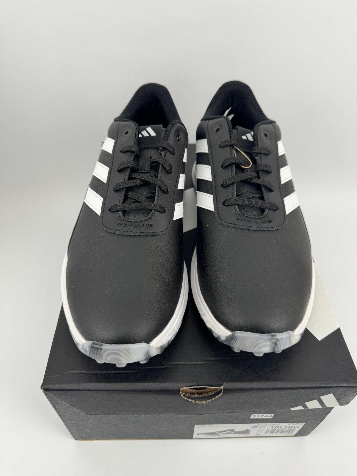 Adidas S2G 24 Golf Shoes Spiked Men's UK 10.5 Black White Comfortable/312442
