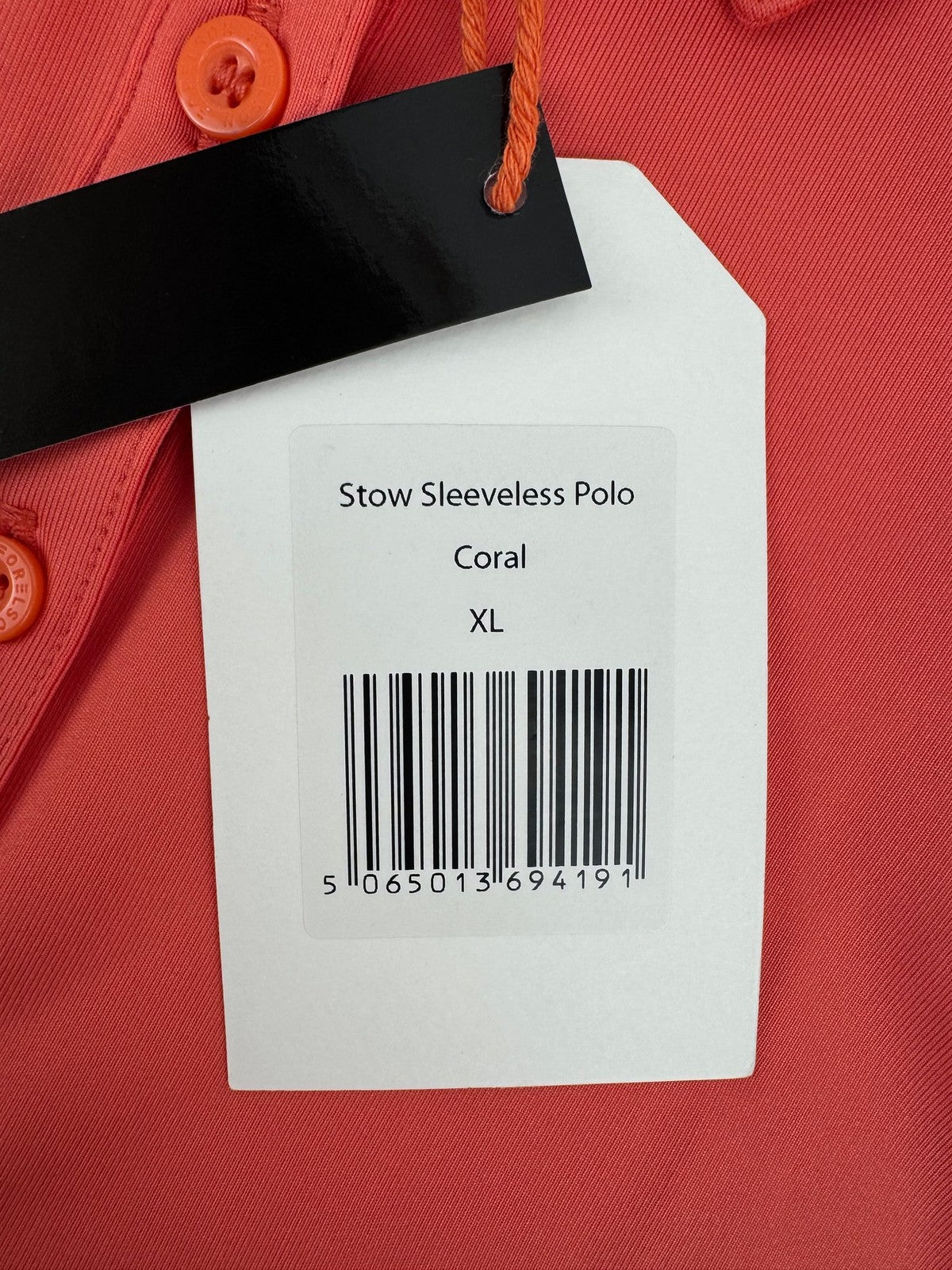 Forelson Stow Sleeveless Polo Women's XL Coral Golf Shirt Athletic Active/317961