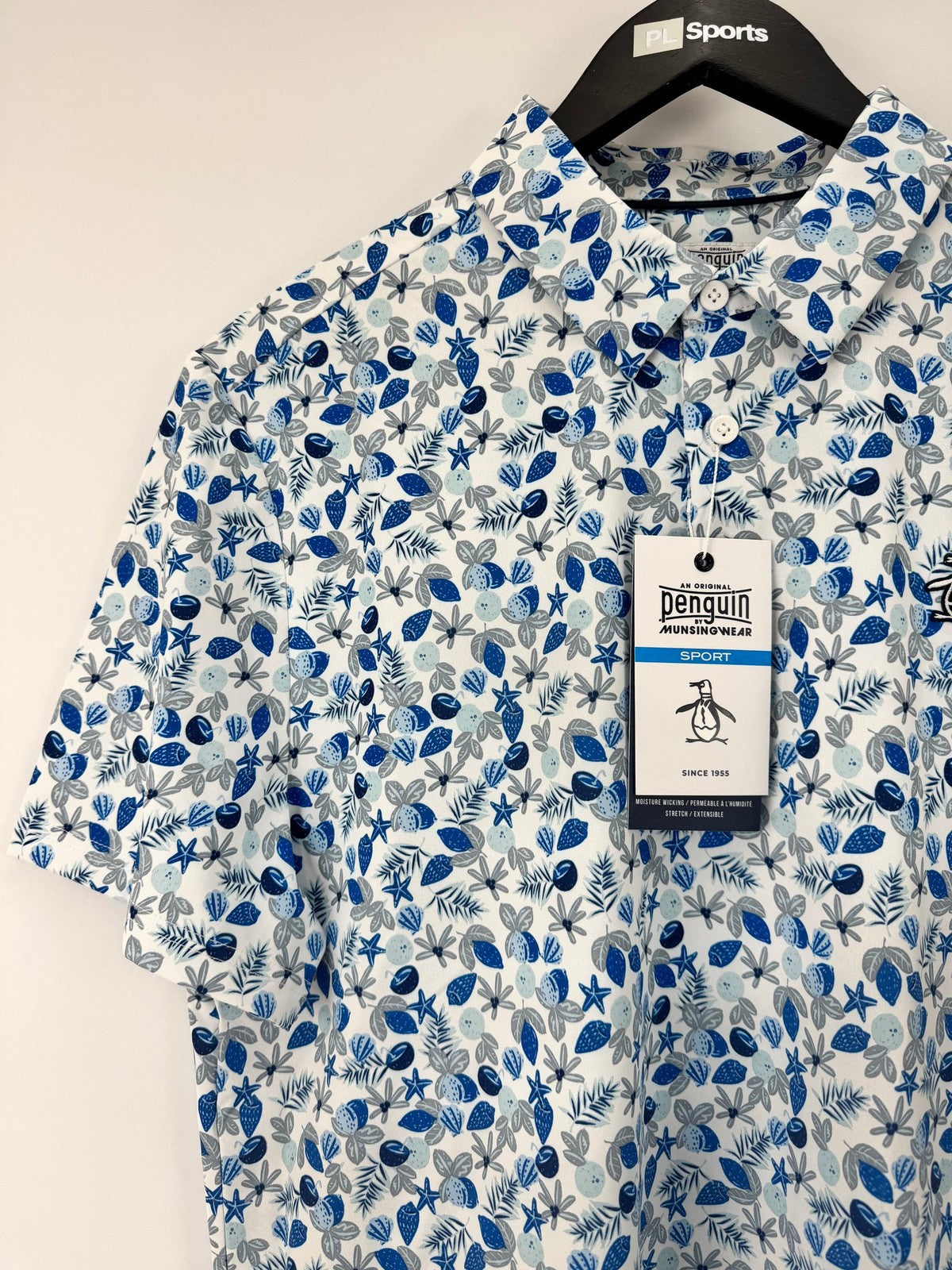 Original Penguin Mens Bright White Golf Polo Shirt Size Medium /337294