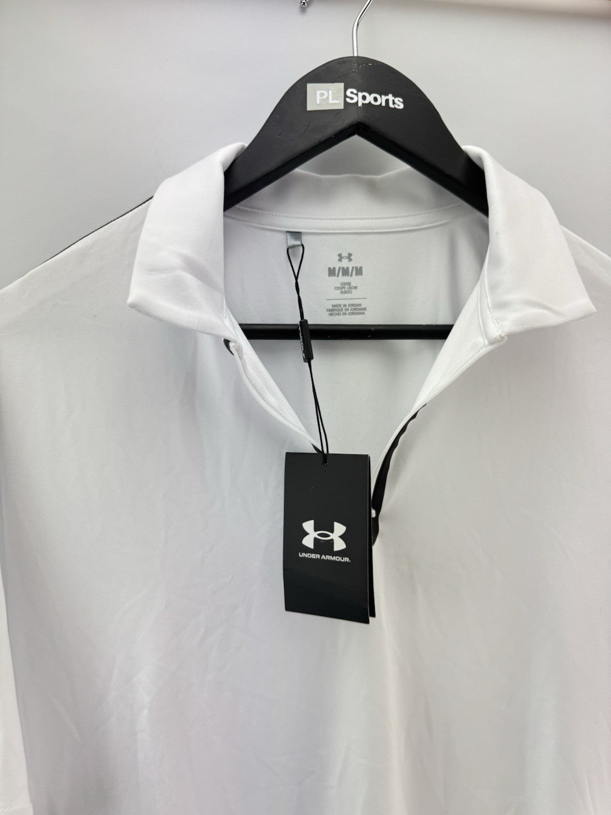 Under Armour Golf Drive Zip Polo Shirt UK Medium /White /New /285163