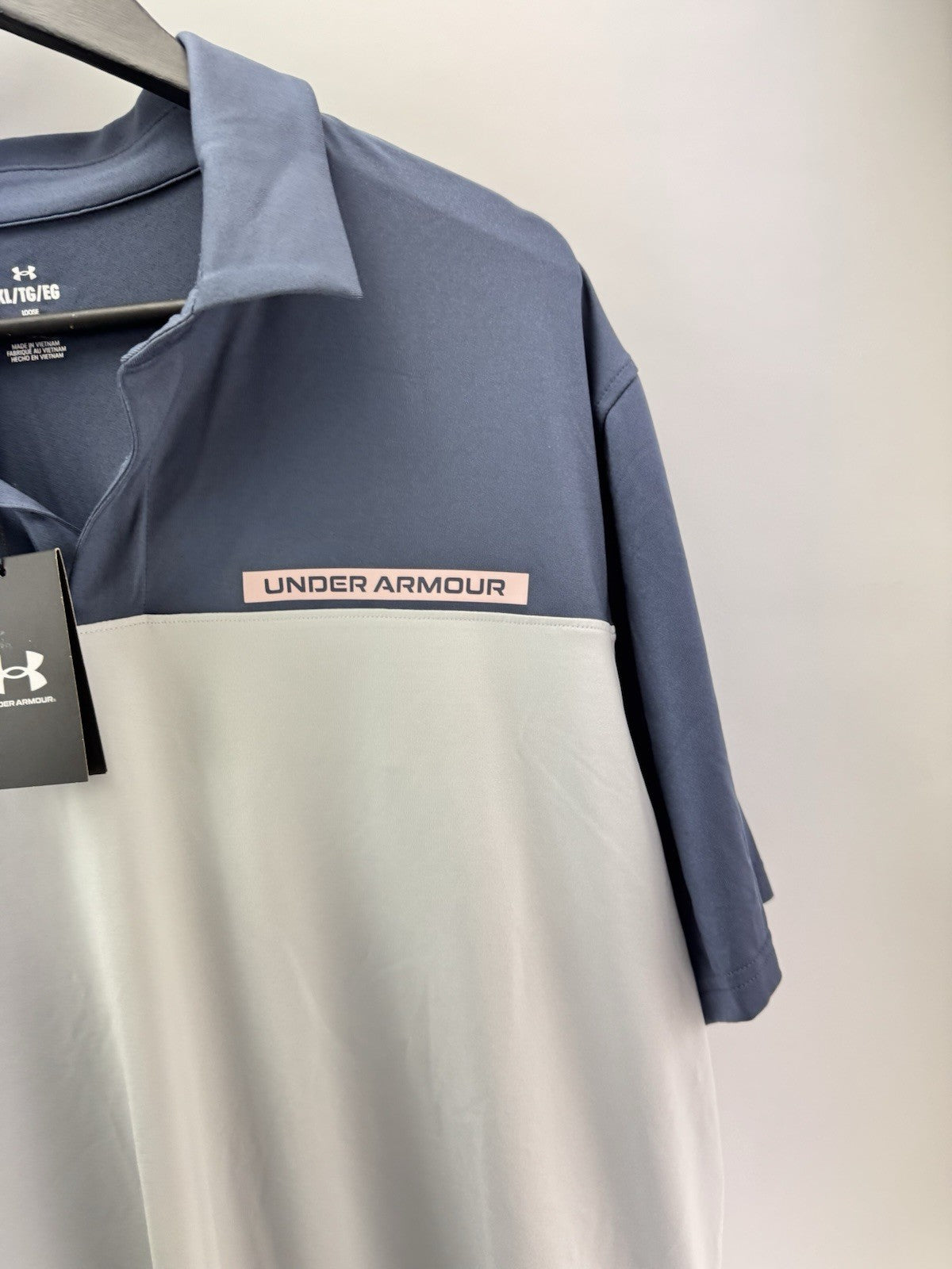 Under Armour Golf Polo T2G Colour Block Mens UK XL /New /285104