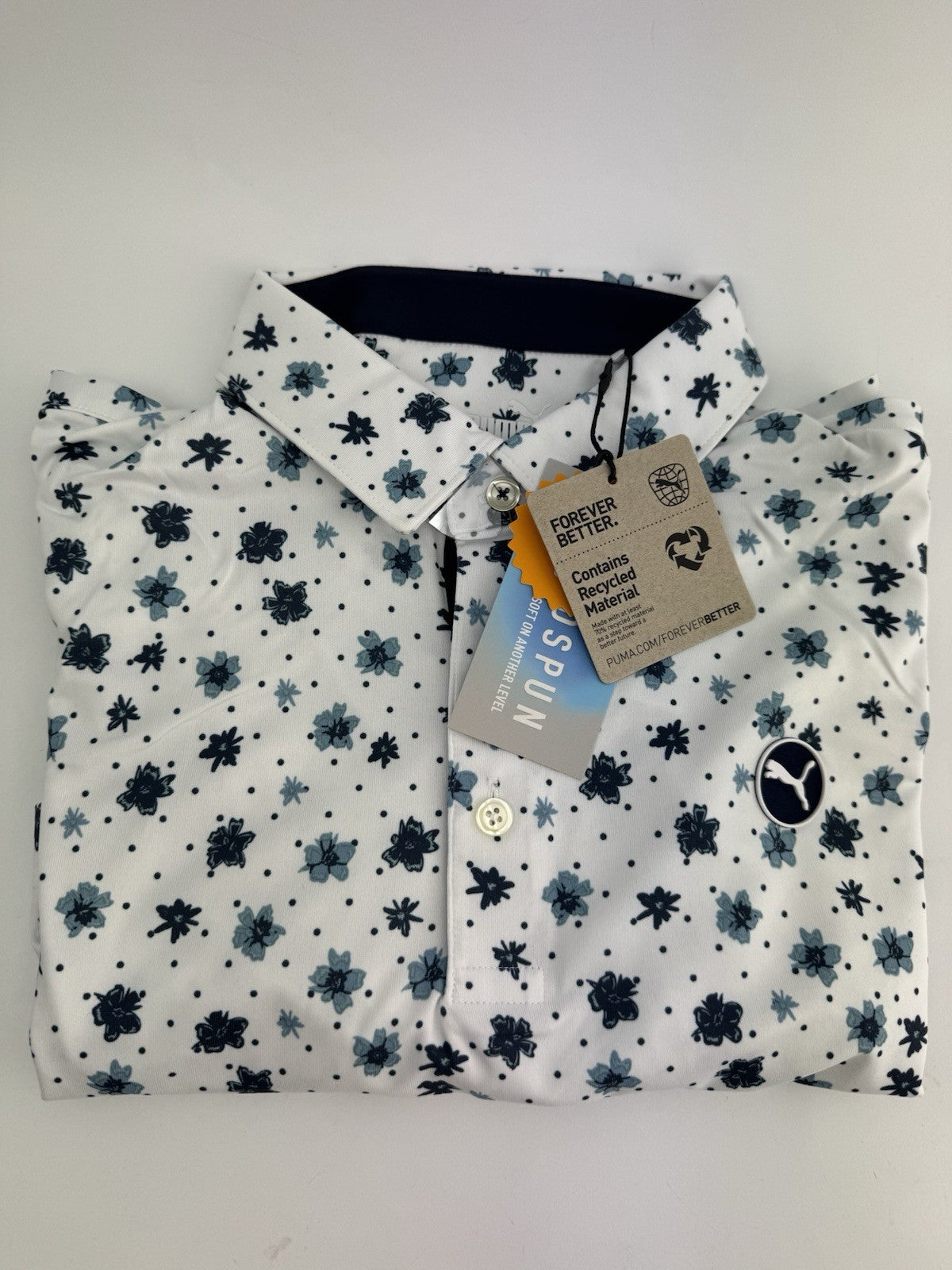 Men’s Puma Cloudspun Floral Golf Polo UK Size Small/ Brand New/ 311160