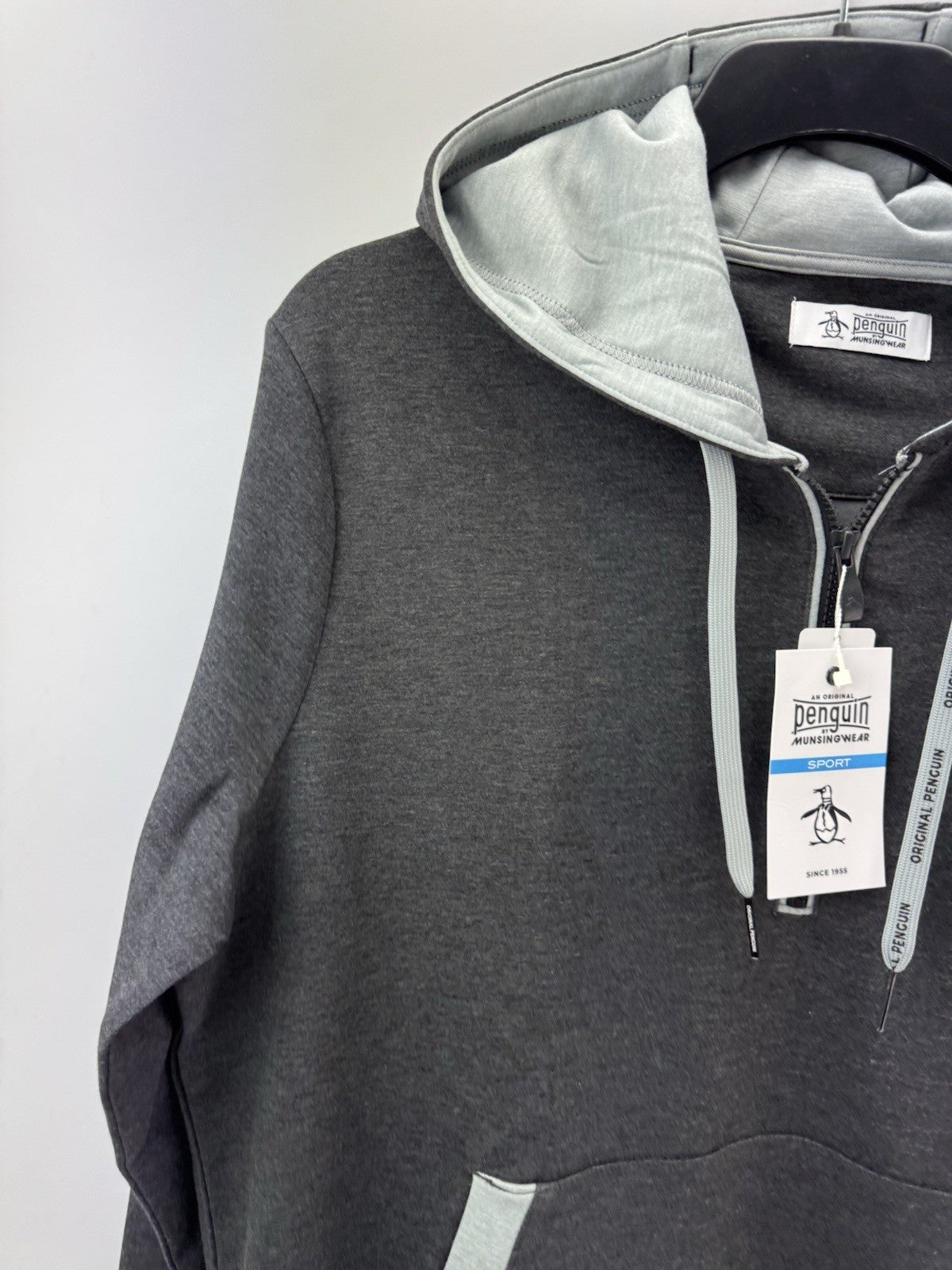 Original Penguin Golf Hoodie Earl Colour Block UK Large /Grey /New /252223