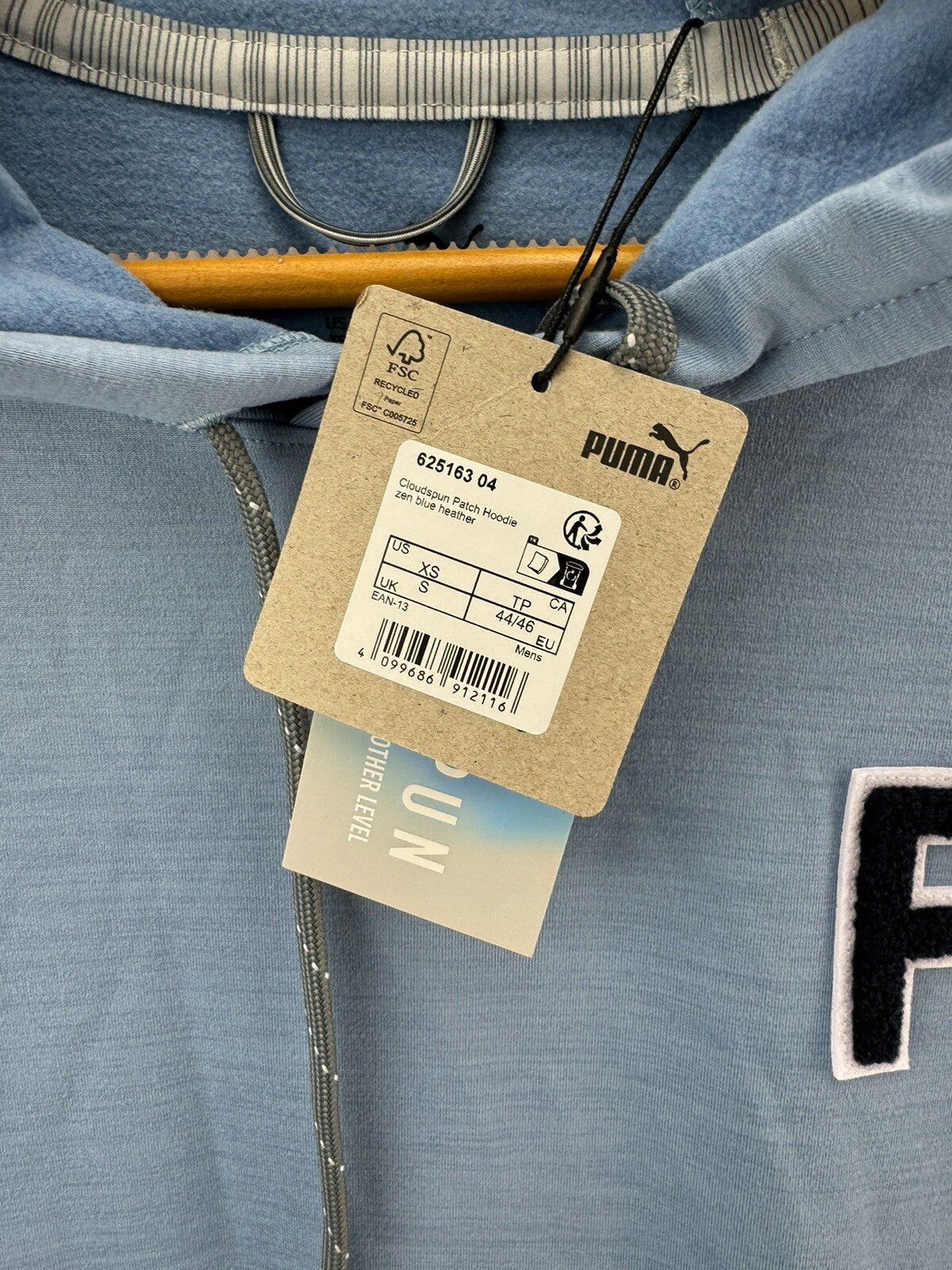 Puma Golf Hoodie Cloudspun Patch Blue UK Small /New /208456
