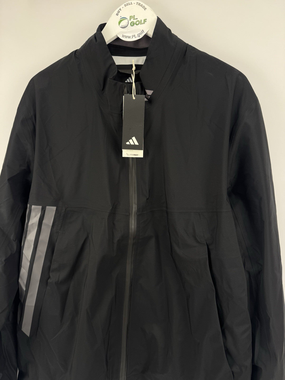 Adidas ClimaProof Black Golf Jacket Men's Size XL Waterproof Lightweight/325081